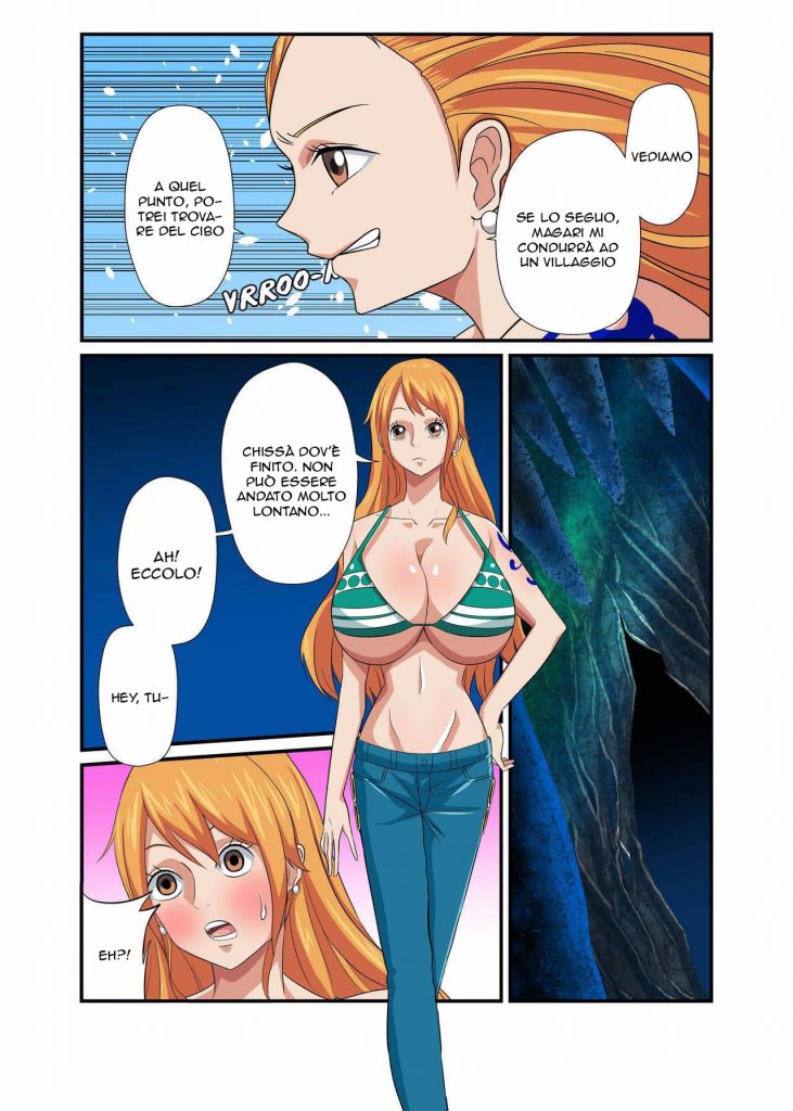 [Q Doujin] Dorobouneko no Douzou no Mae de | Lo Scrigno di Nami (One Piece) [Italian] numero di immagine  3