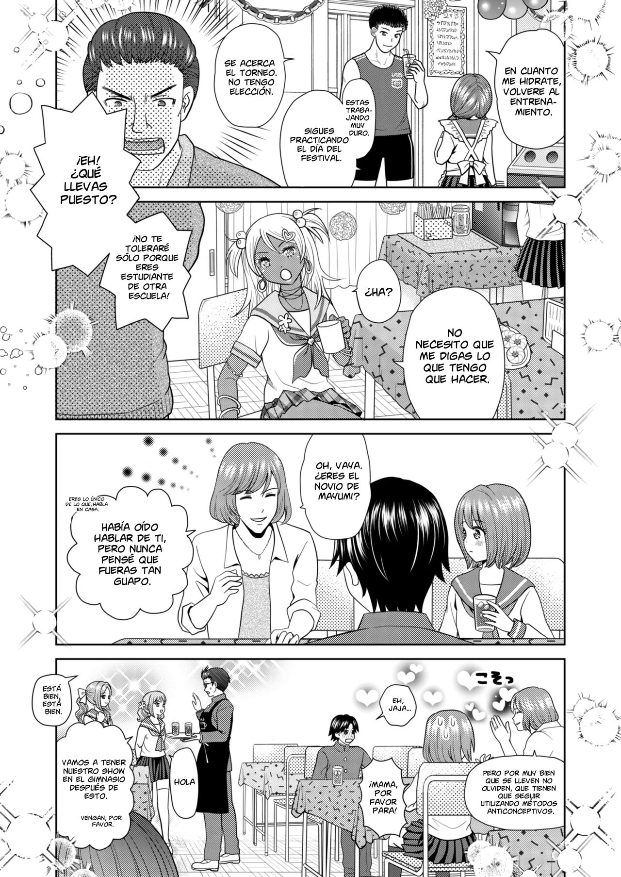 [Amuai Okashi Seisakusho (Yuuki, Namamugi)] Bunkasai de Danjoshuudan Irekawari!!  | 	Intercambio de cuerpos en un festival cultural  [Spanish] [Haise] 4eme image