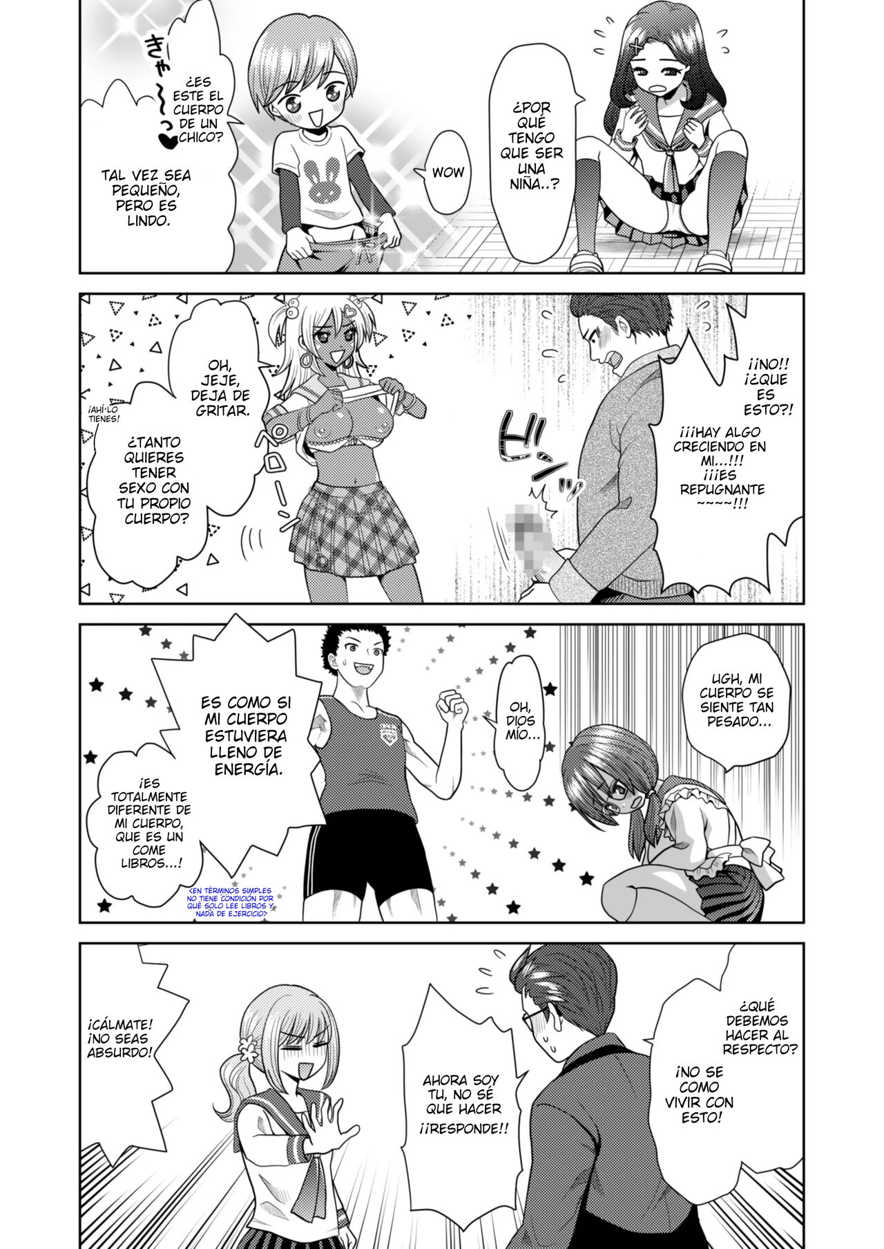 [Amuai Okashi Seisakusho (Yuuki, Namamugi)] Bunkasai de Danjoshuudan Irekawari!!  | 	Intercambio de cuerpos en un festival cultural  [Spanish] [Haise] 13eme image