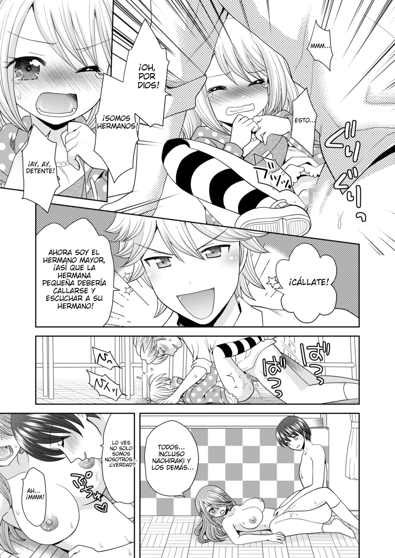 [Amuai Okashi Seisakusho (Yuuki, Namamugi)] Bunkasai de Danjoshuudan Irekawari!!  | 	Intercambio de cuerpos en un festival cultural  [Spanish] [Haise] 28eme image