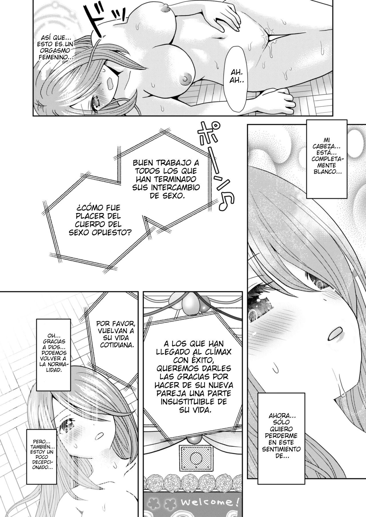 [Amuai Okashi Seisakusho (Yuuki, Namamugi)] Bunkasai de Danjoshuudan Irekawari!!  | 	Intercambio de cuerpos en un festival cultural  [Spanish] [Haise] 31eme image