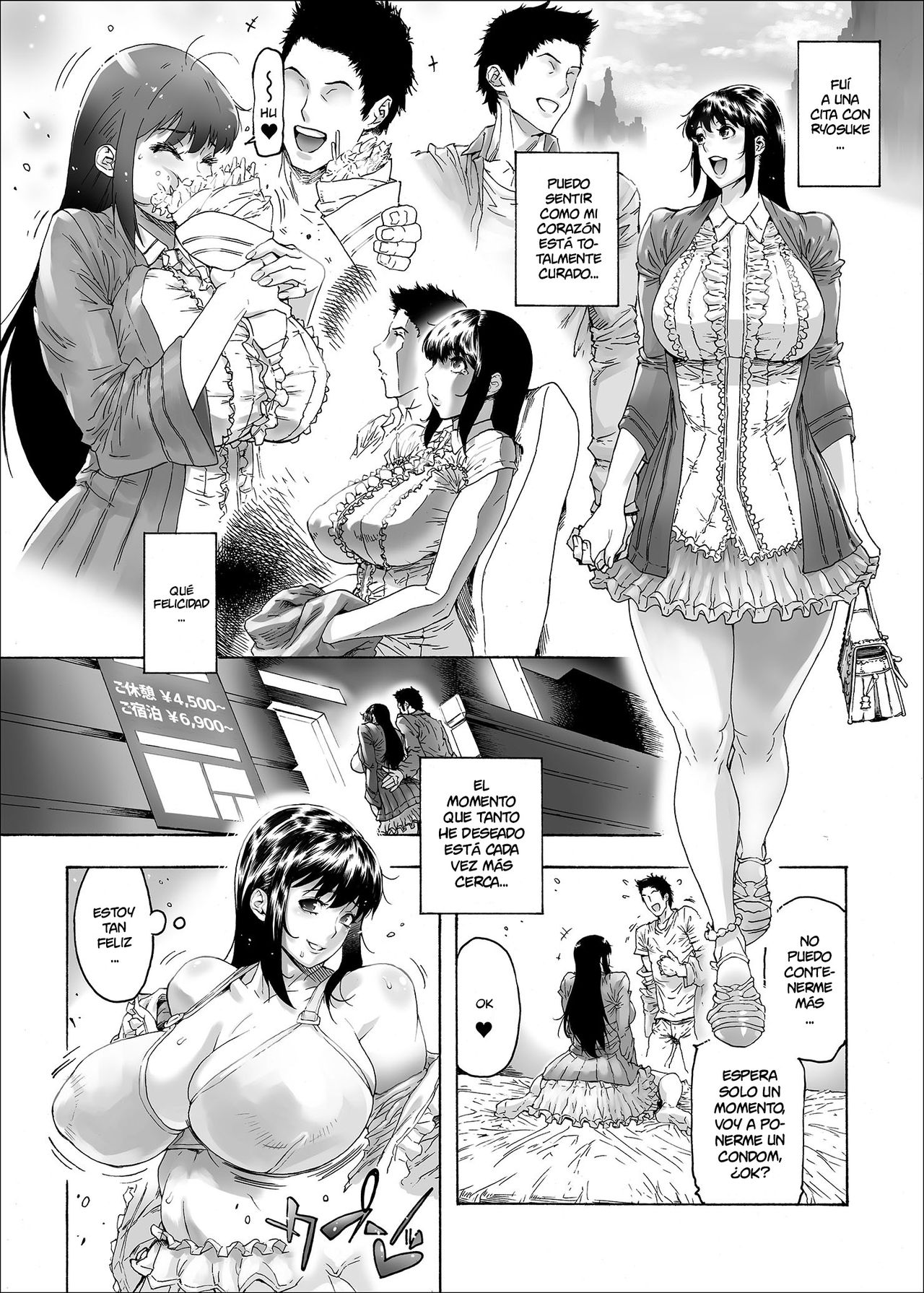 [Kocho Kocho Koukou (Bonten)] NTR-EX2 Kare ni wa Ienai Mesu Ochi Life [Spanish] [NILG] [Digital] image number 9