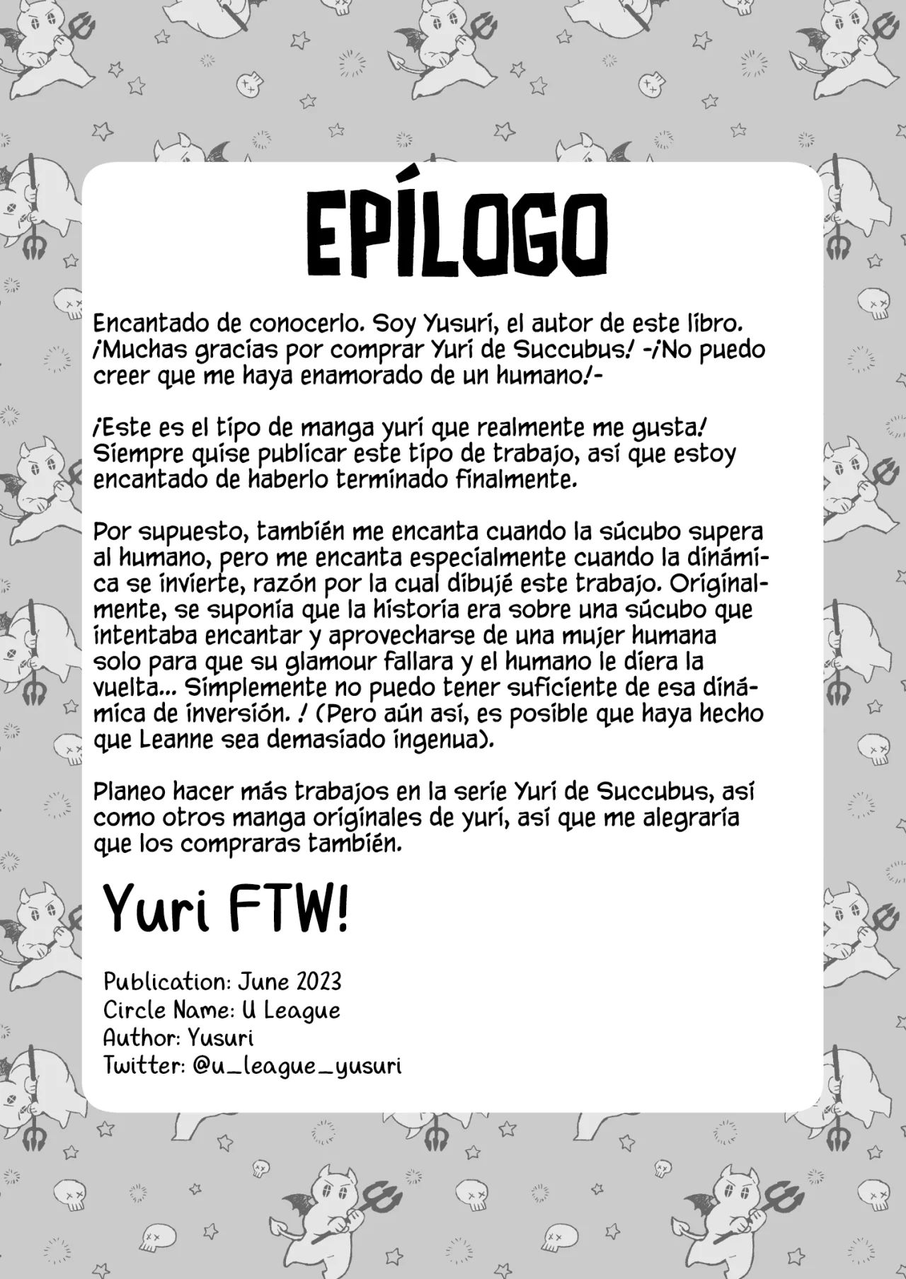 [U League (Yusuri)] Yuri de Succubus! vol. 1 ~Inma no Atashi ga Ningen no Onna ni Koi da Nante!~  | Yuri de Succubus  Vol. 1 No puedo creer que haya caido por una humana [Spanish] [Yuri Island] 画像番号 41