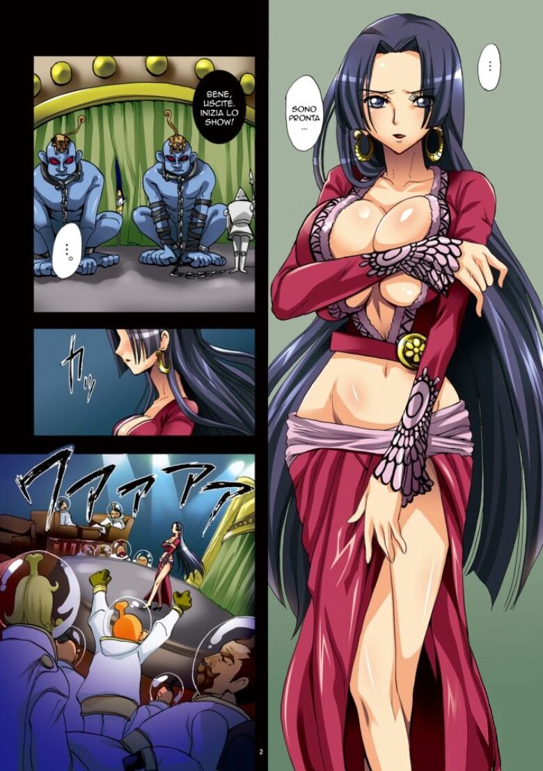 [Abalone Soft (Modaetei Imojirou)] Dorei Jotei Jakan Manaita Strip SHOW! | Lo Spettacolo dell' Imperatrice Pirata (One Piece) [Italian] [Digital] image number 2