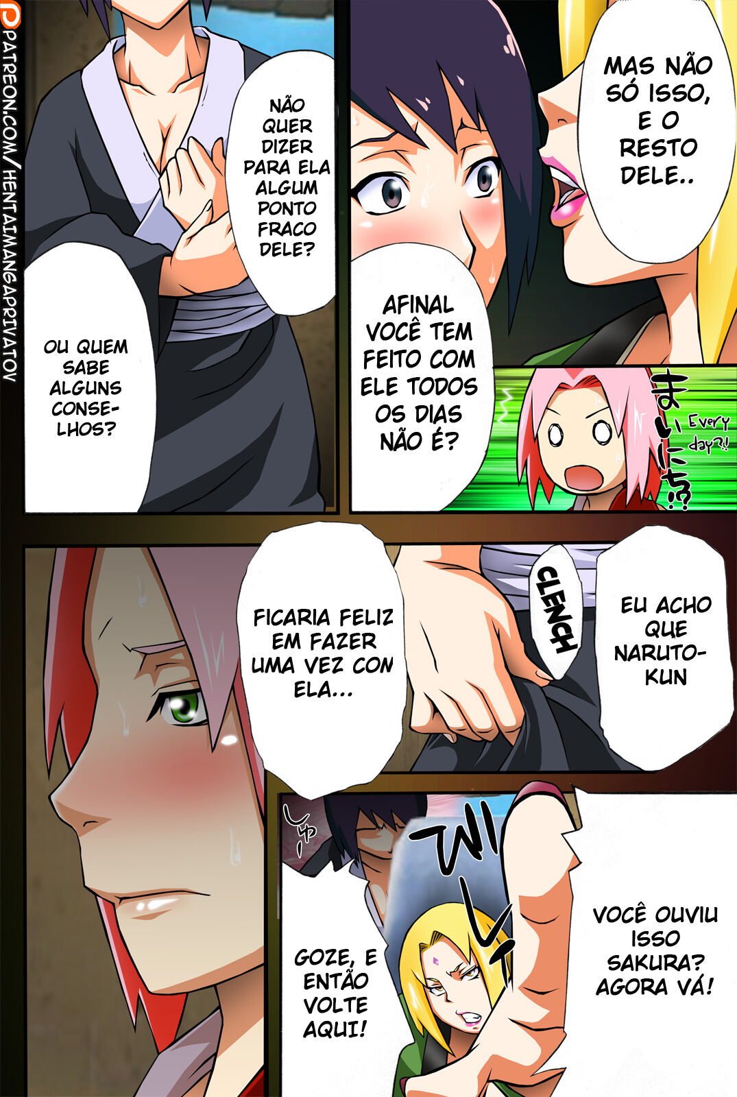 (COMIC1☆4) [Karakishi Youhei-dan Shinga (Kanenomori Sentarou, Sahara Wataru)] Bakuchi Butai | Gambler's Stage (Naruto) [Portuguese-BR] {Hentai Arimasu} [Colorido] изображение № 7