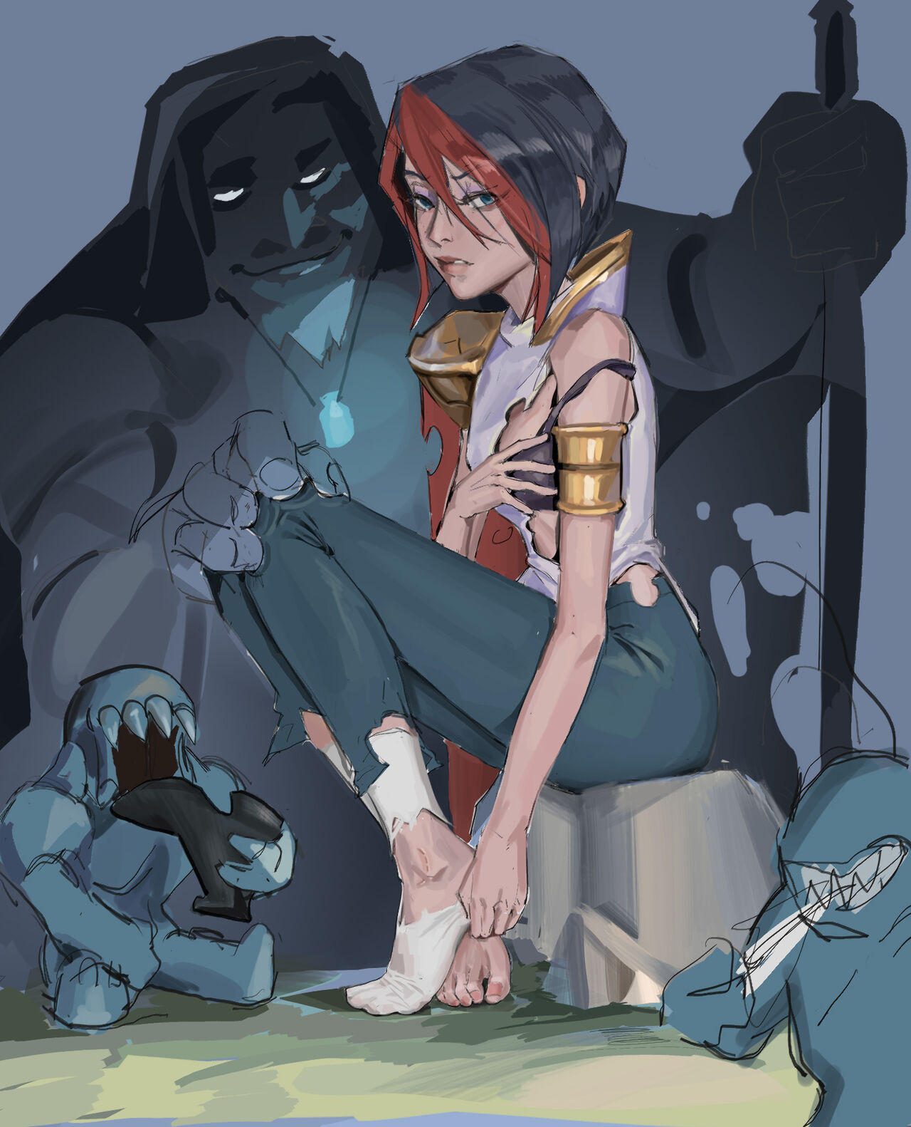 [비비] 剑姬x俄洛依 (英雄联盟) [Chinese] image number 4