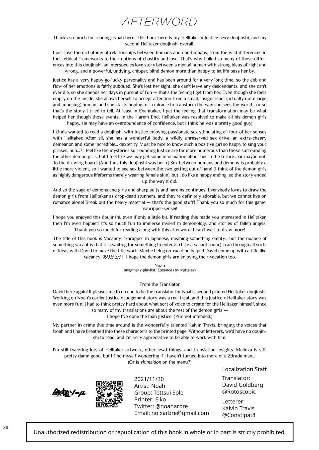 [Tettsui Sole (Noah)] VACANCY (Helltaker) [English] Bildnummer 35