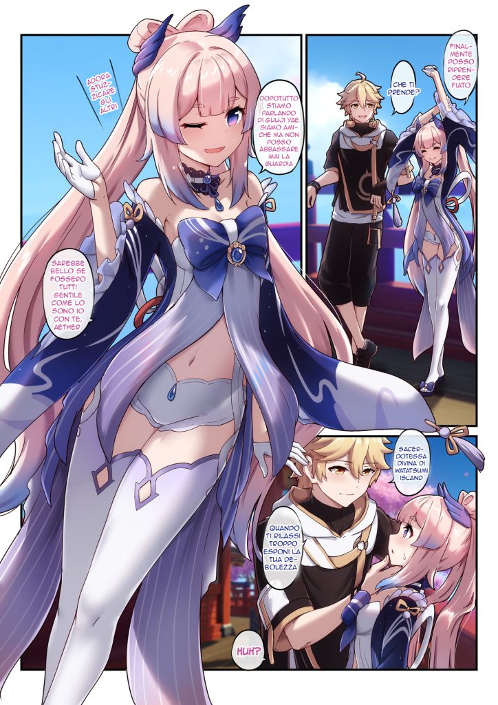 [Longbow Flintlock] Kokomi and Miko ~ Love is war | Divertimento al Tempio (Genshin Impact) [Italian] 图片编号 2