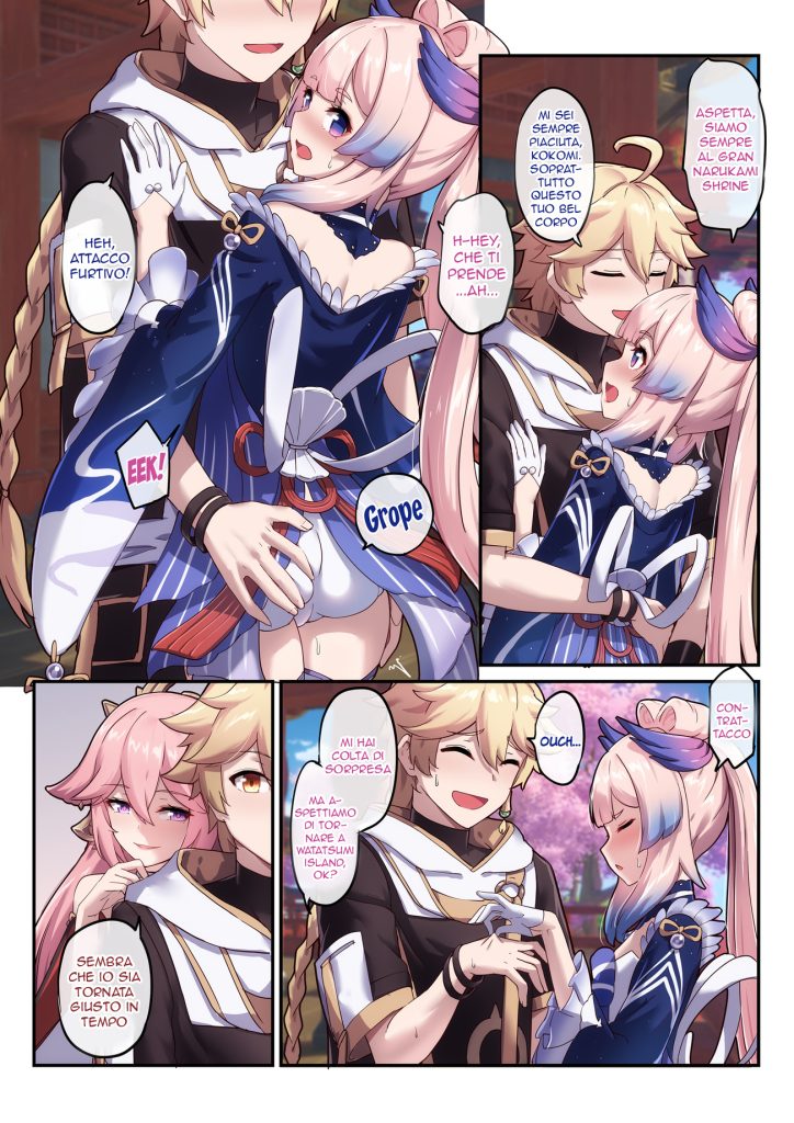 [Longbow Flintlock] Kokomi and Miko ~ Love is war | Divertimento al Tempio (Genshin Impact) [Italian] 图片编号 3