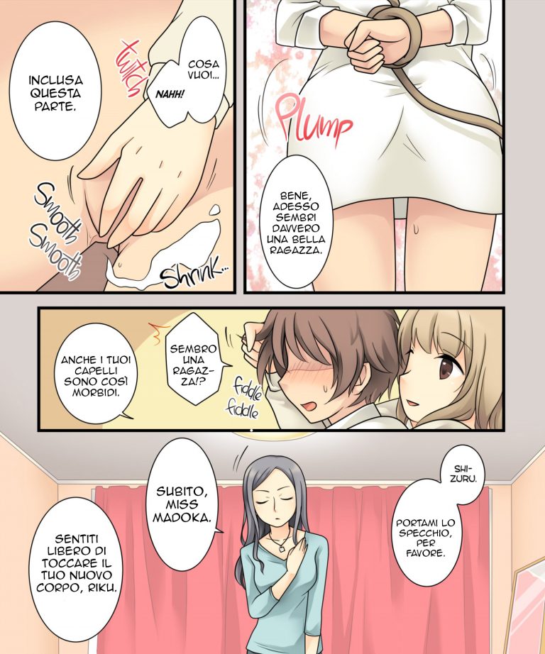 [Amuai Okashi Seisakusho (Kuratsuka Riko)] Leskko ni Otoko no Yosa o Oshieyou to Shitara Nyotaika Choukyou Sareta Ore | Un Tiro Mancino [Italian] [Decensored] imagen número 7