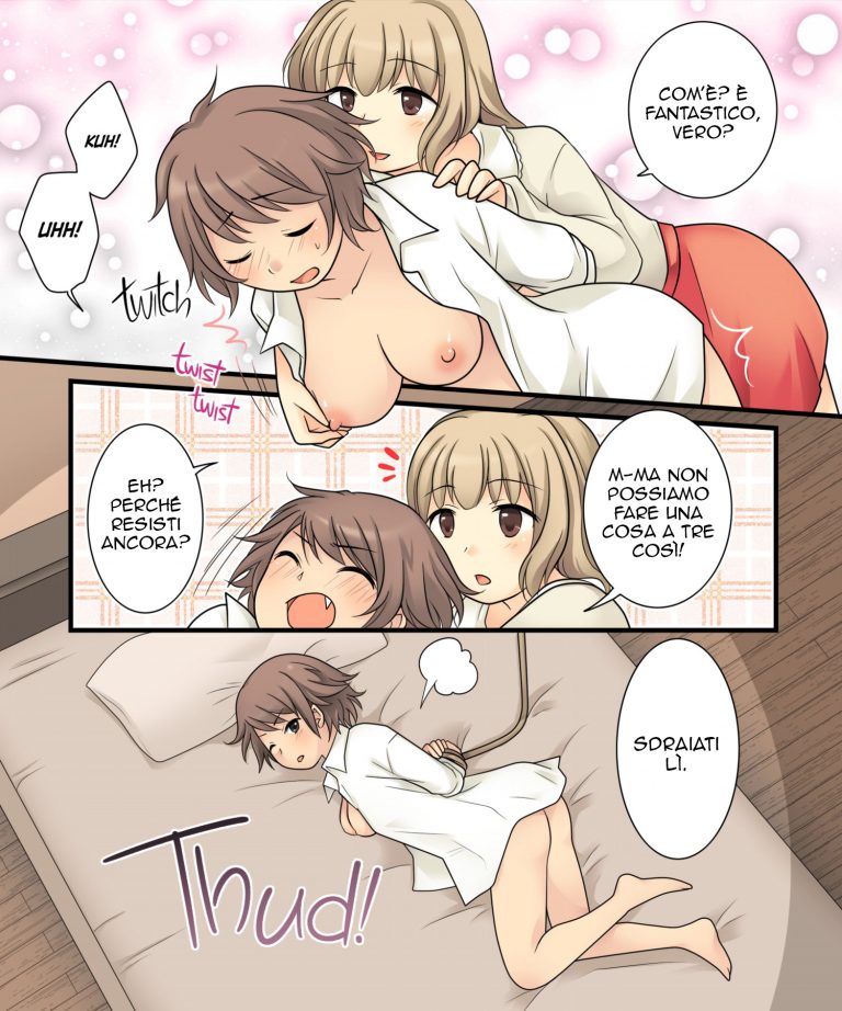 [Amuai Okashi Seisakusho (Kuratsuka Riko)] Leskko ni Otoko no Yosa o Oshieyou to Shitara Nyotaika Choukyou Sareta Ore | Un Tiro Mancino [Italian] [Decensored] imagen número 9