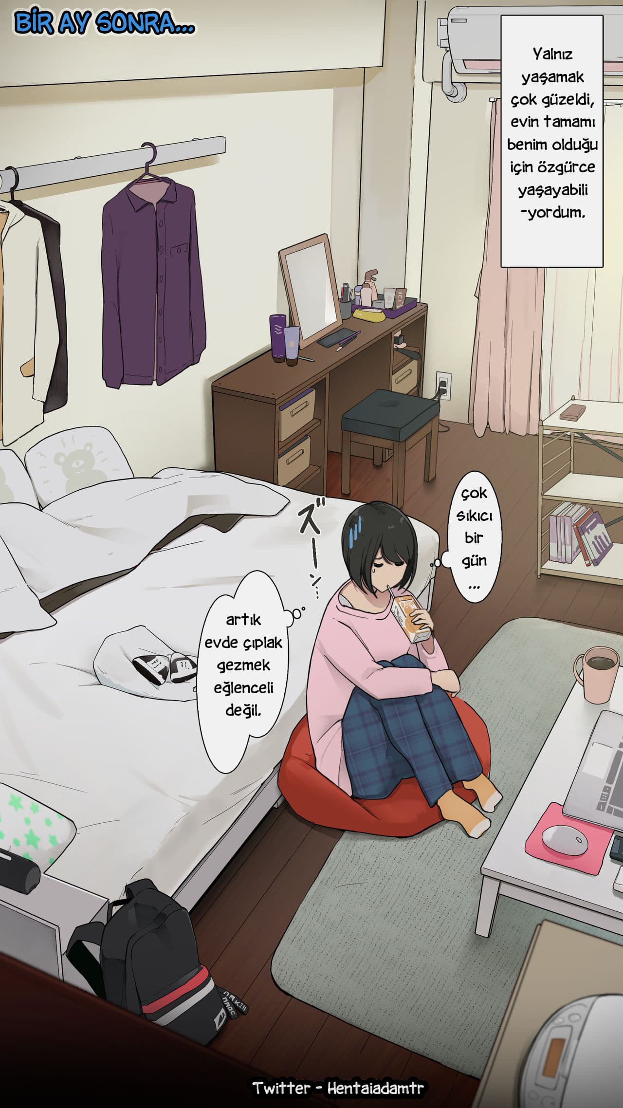 (Wakamatsu) A college girl's laziest day (Ablam Sarhoş Olunca!) [Turkish] [hentaiadam] image number 3