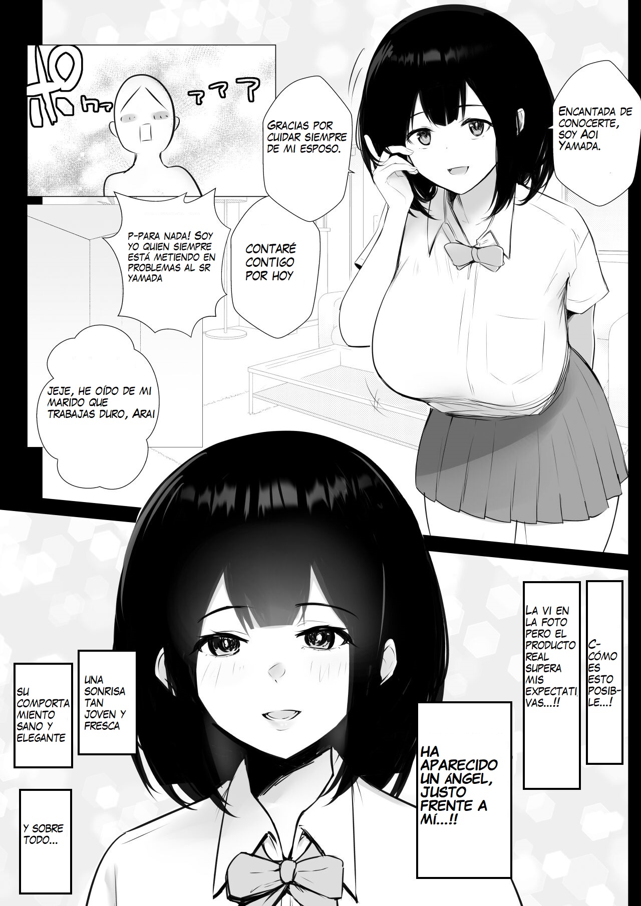 [Akireru Shoujo (Akire)] Boku dake ni Amaesasete Kureru Kyonyuu JK Tsuma o Hoka no Otoko ni Dakasete Mita 6 | Vi a una esposa de preparatoria de grandes pechos que solo deja que otro hombre la mime y abrace 6. [Spanish] [HinamiT] Bildnummer 9