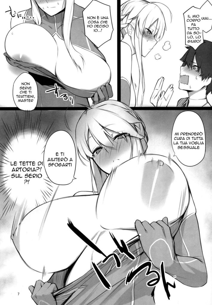 (COMIC1☆13) [Enokiya (eno)] Kishiou-sama no Inyoku Kaihoushitsu | La Preoccupazione di Artoria (Fate/Grand Order) [Italian] imagen número 5