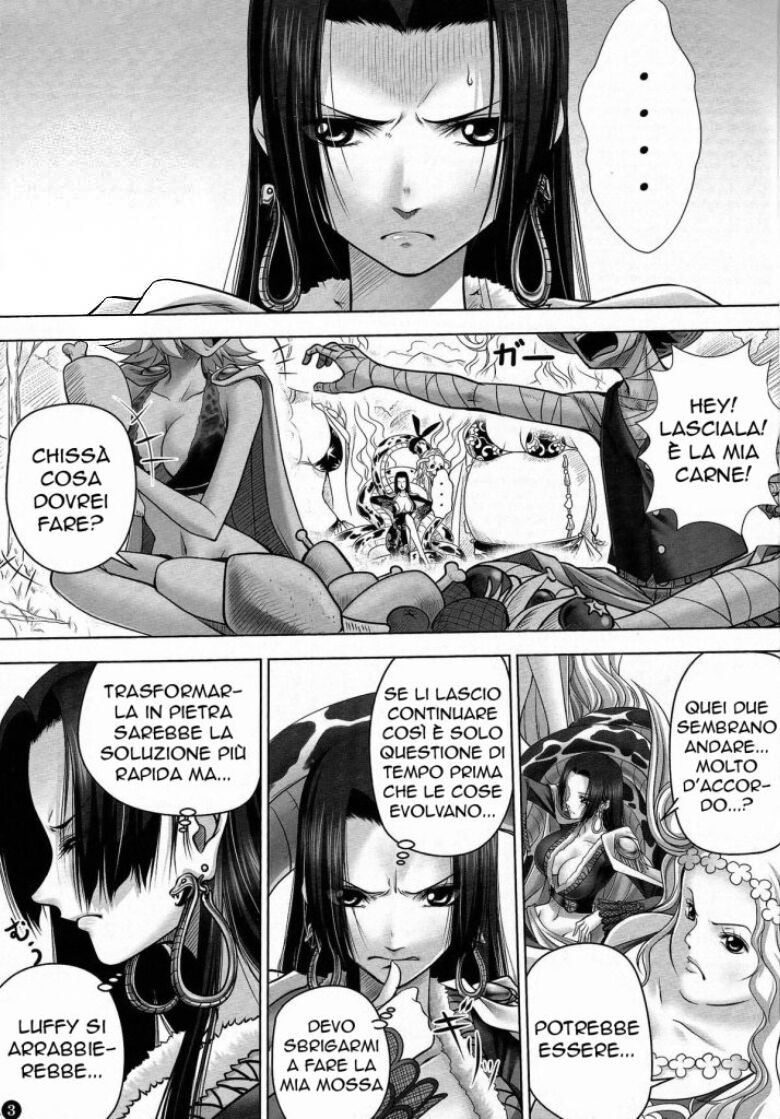 (C84) [Mikenekodou (Muten)] Hebi Hime-sama to Warui Mushi | La Furia di Boa Hancock (One Piece) [Italian] 图片编号 2
