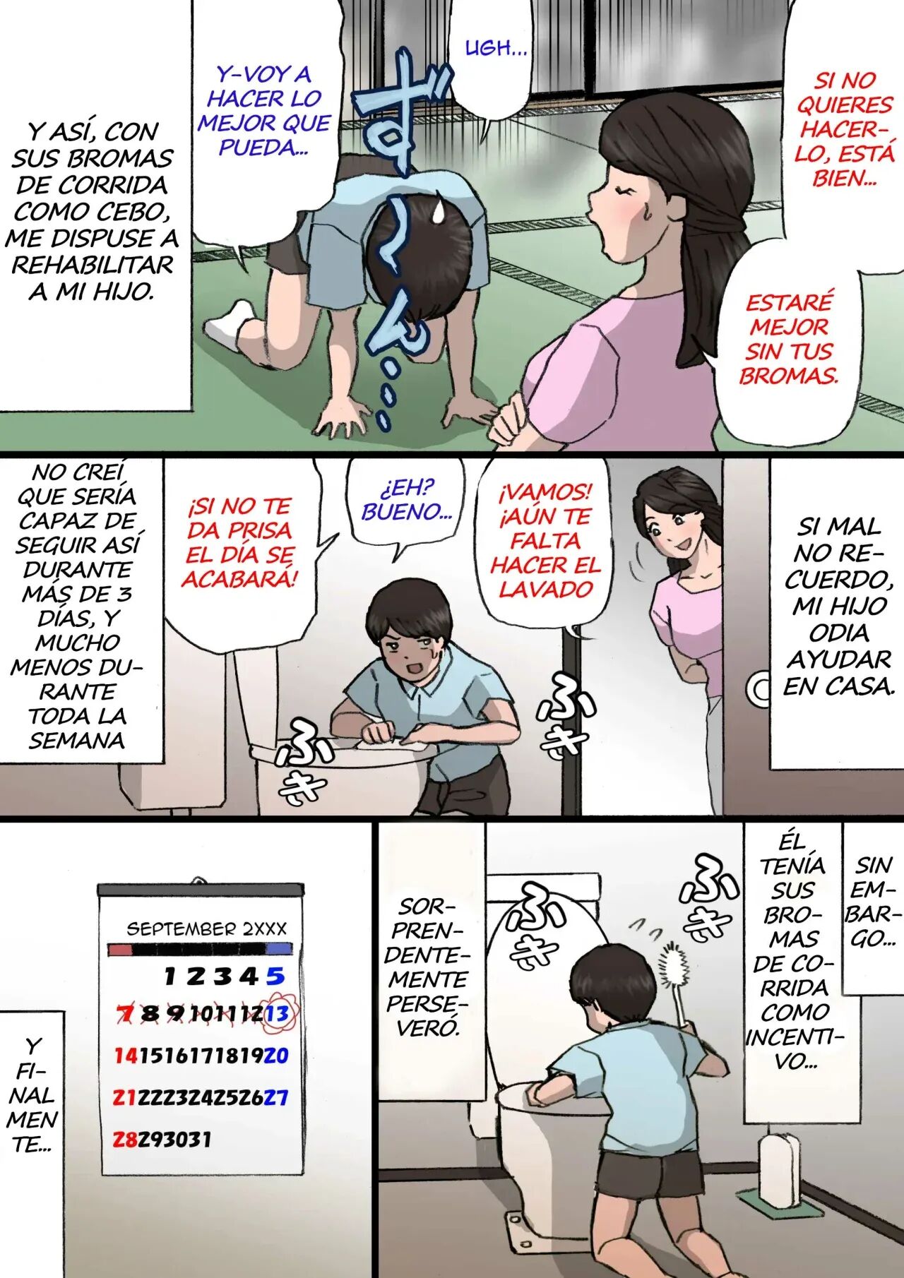 [Shiki Hanana] Okaa-san wa Itazura Musuko o Okorenai [Spanish] [Xavit0_0] 图片编号 31