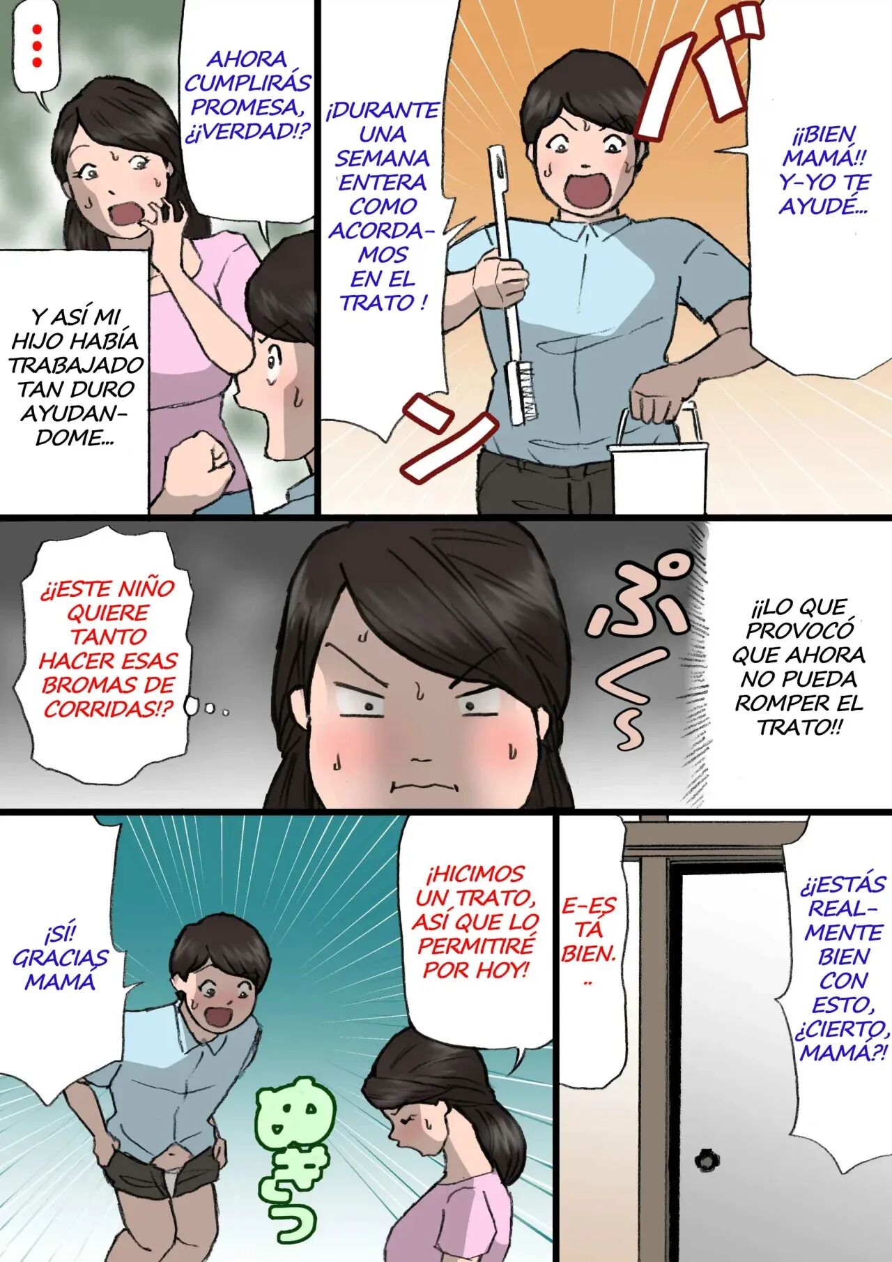 [Shiki Hanana] Okaa-san wa Itazura Musuko o Okorenai [Spanish] [Xavit0_0] 图片编号 32