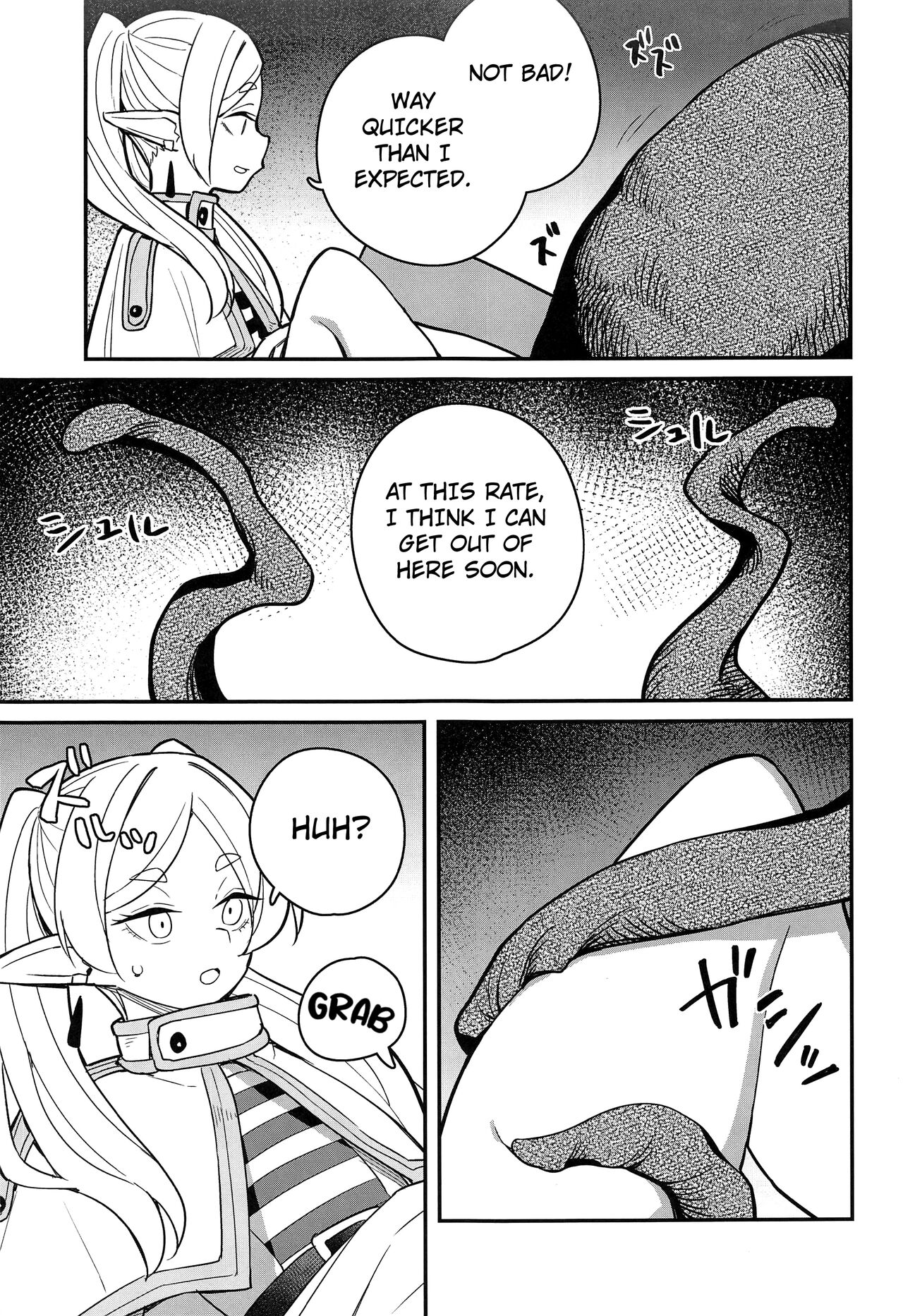 (C103) [Tanaka-ke no Kamo (Tanaka Ahiru)] Otoshiana kara no Dasshutsu (Sousou no Frieren) [English] [Kuraudo] 画像番号 12