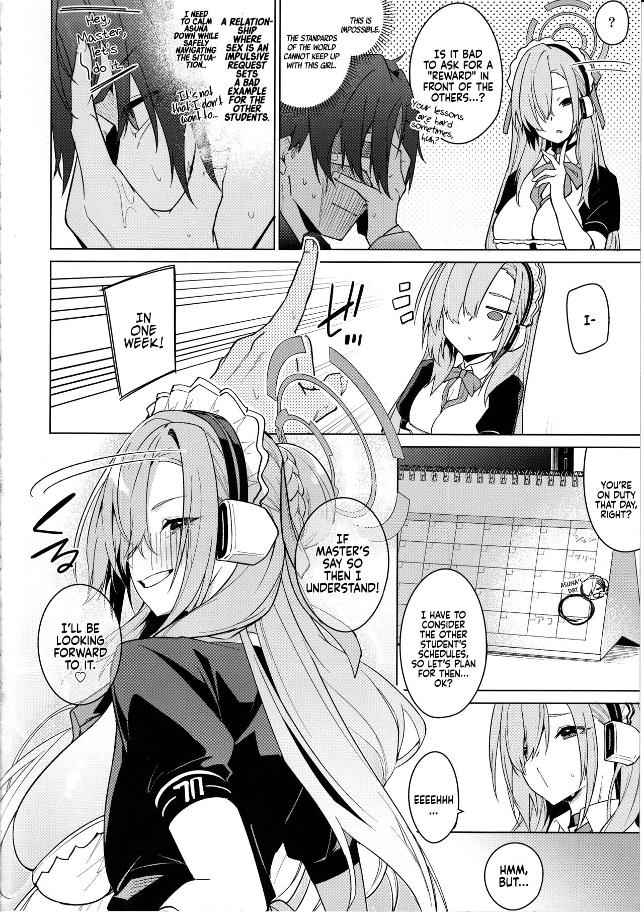 (C103) [Jun Tokuchuu Kuro Mask (Hetaren)] Asuna to Isshuukan Go ni. | With Asuna after a week apart. (Blue Archive) [Coffedrug] [English] numero di immagine  3