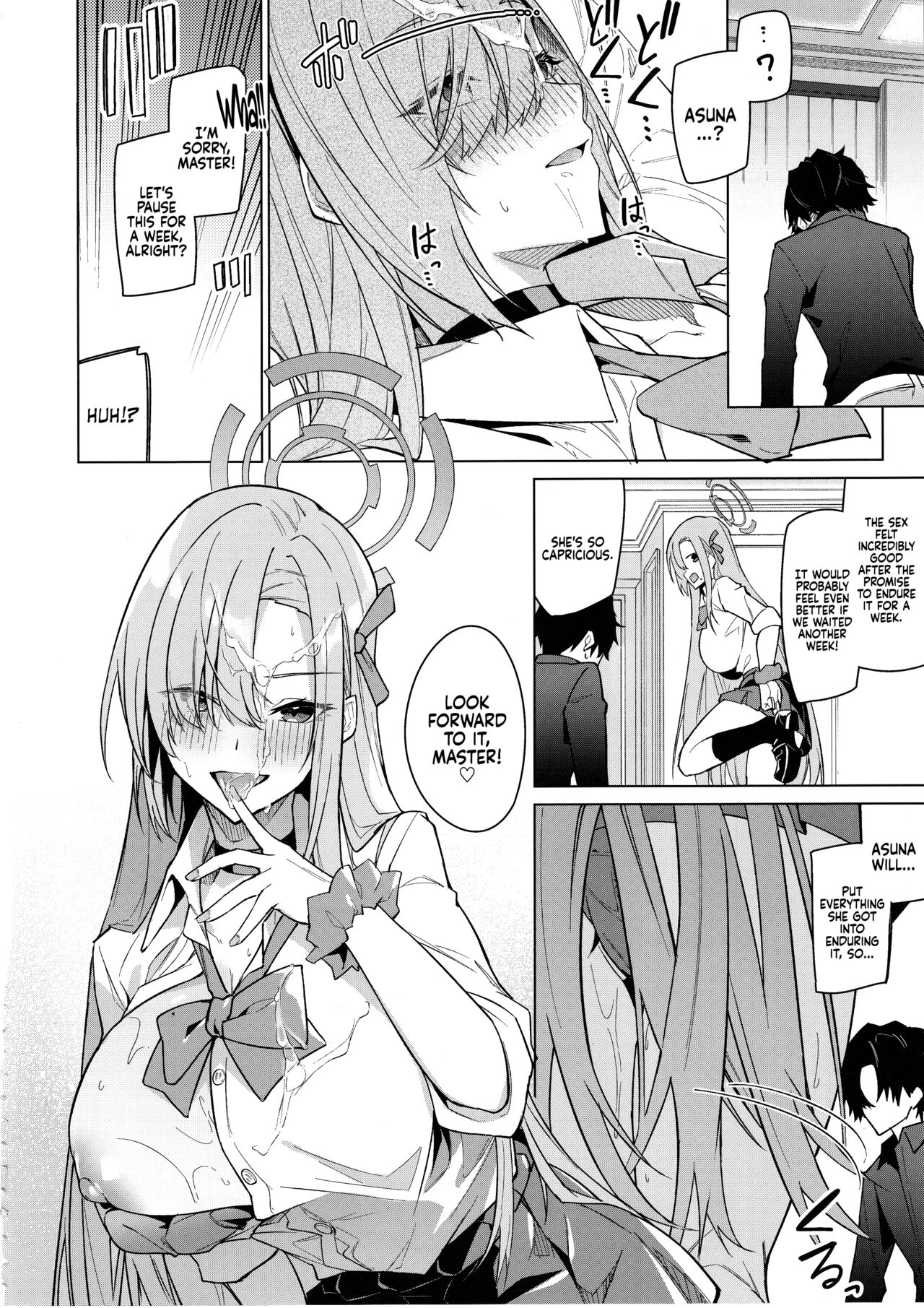 (C103) [Jun Tokuchuu Kuro Mask (Hetaren)] Asuna to Isshuukan Go ni. | With Asuna after a week apart. (Blue Archive) [Coffedrug] [English] numero di immagine  11