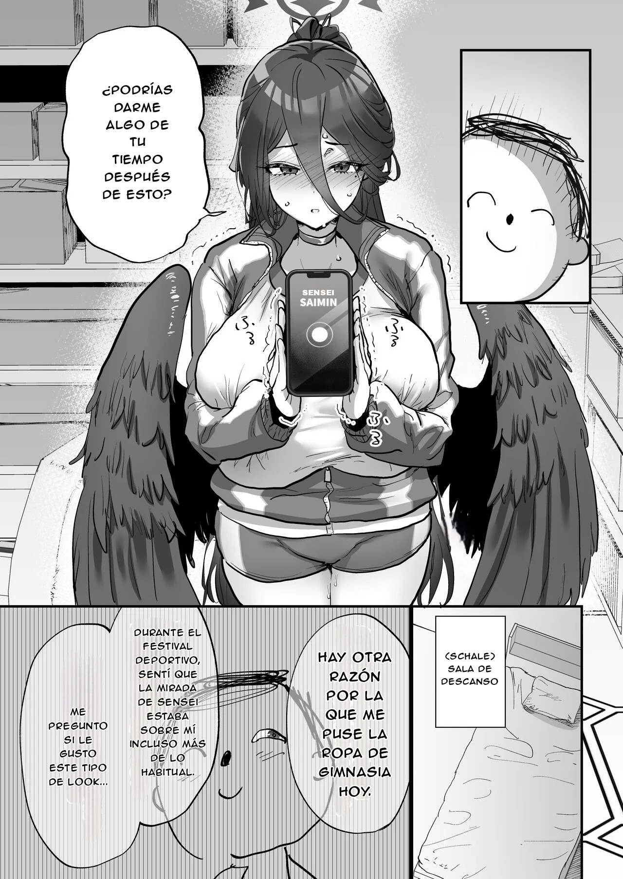 [Hikagemon (Tenpiboshi)] Sensei Saimin Smapho (Blue Archive) [Spanish] [MultiWaifu Ganga] [Digital] Bildnummer 6