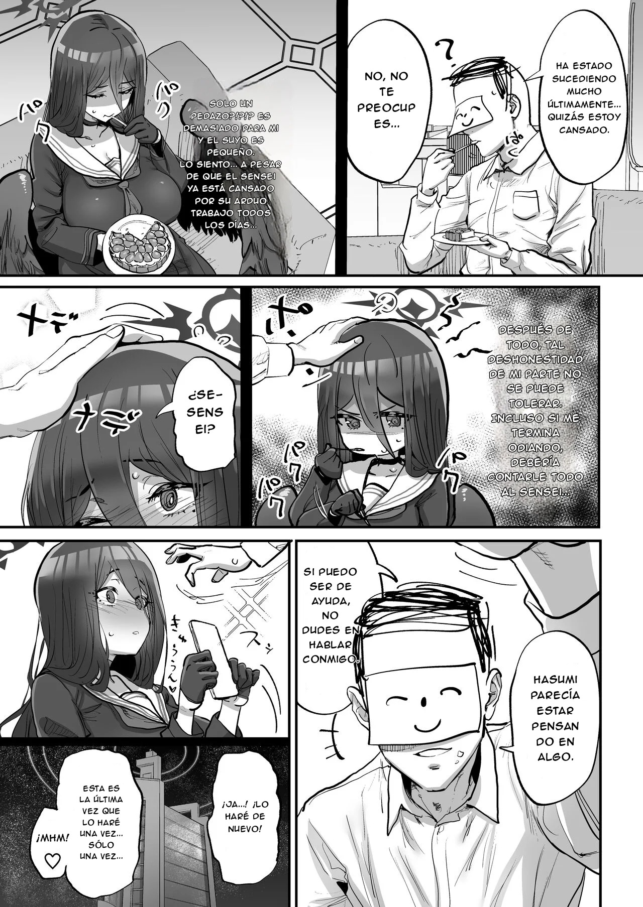 [Hikagemon (Tenpiboshi)] Sensei Saimin Smapho (Blue Archive) [Spanish] [MultiWaifu Ganga] [Digital] Bildnummer 22