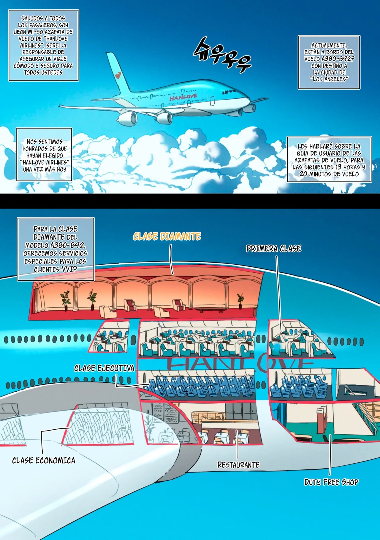 [LUXsumildo] Guia de usuario de azafatas de vuelo - Clase Diamante de HanLove Airlines [Spanish] изображение № 2