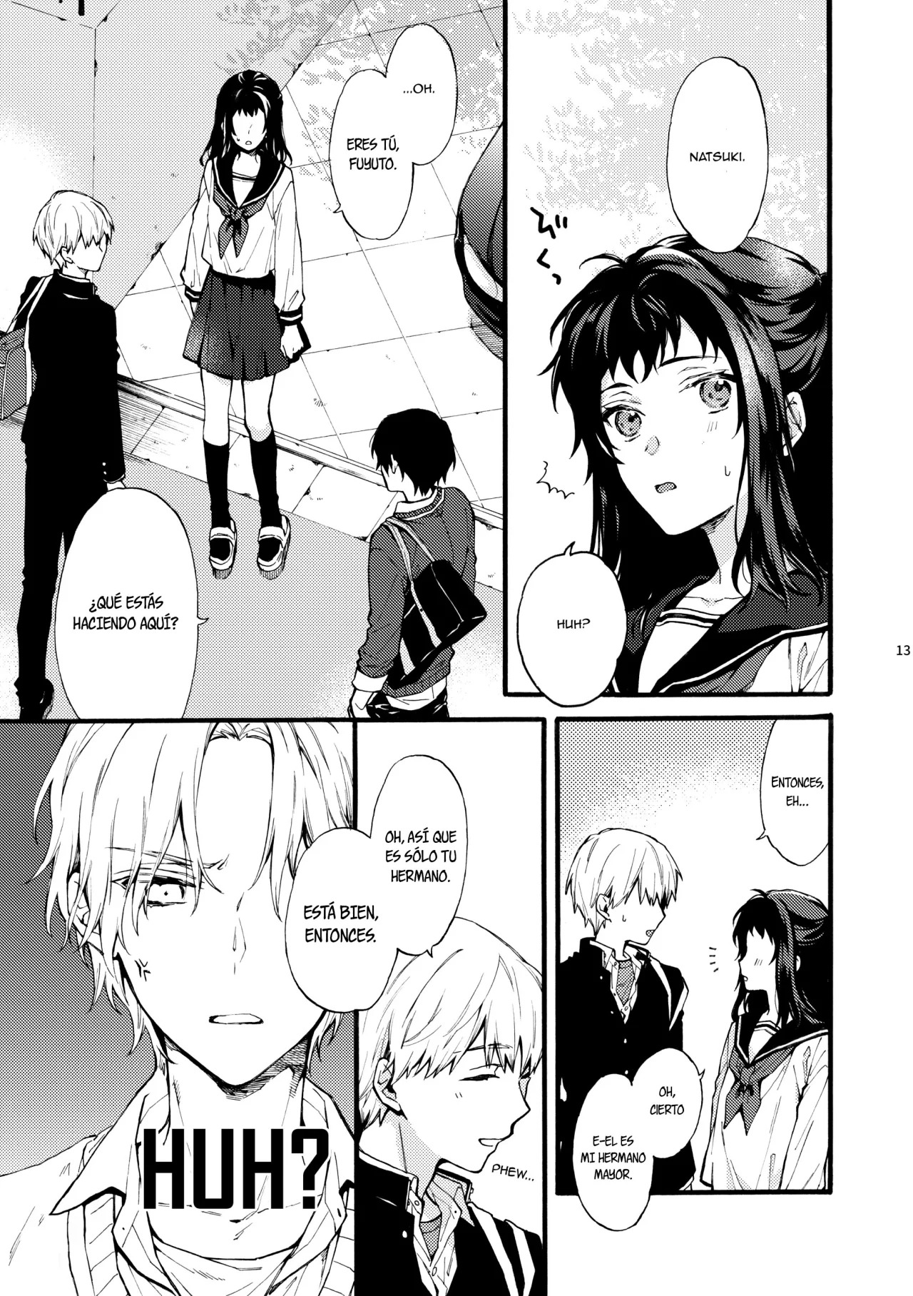 [ClockLord (Suzushiro Nerita)] Kono Hito Kareshi ja Arimasen!! (2) ~Shinomura Kyoudai no Jijou side Fuyuto~ | Este chico no es my novio!! ~La situacion en la secundaria de los hermanos~ Shinomura  [Spanish] [Alteracionskl Scan S.A.] image number 12