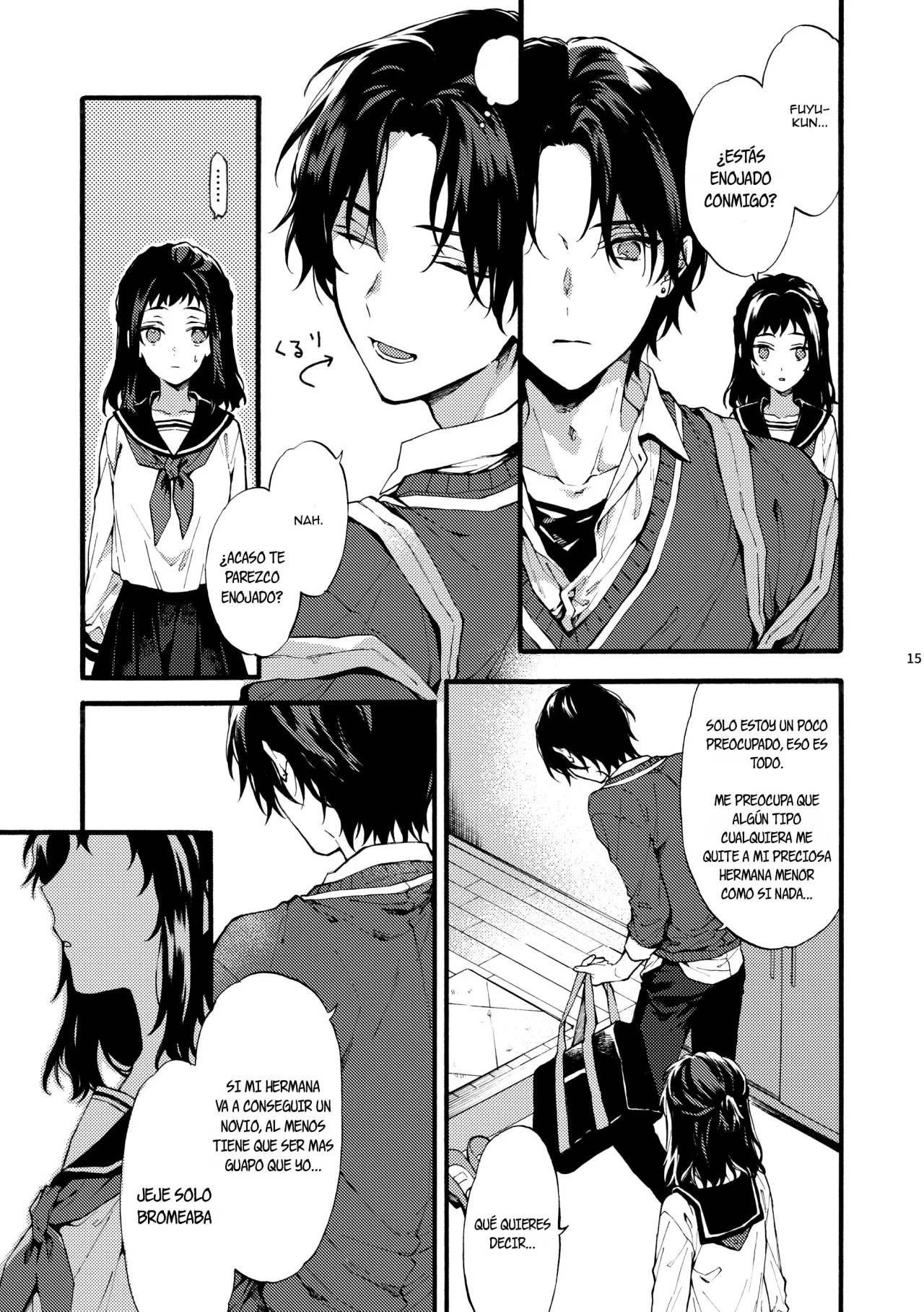 [ClockLord (Suzushiro Nerita)] Kono Hito Kareshi ja Arimasen!! (2) ~Shinomura Kyoudai no Jijou side Fuyuto~ | Este chico no es my novio!! ~La situacion en la secundaria de los hermanos~ Shinomura  [Spanish] [Alteracionskl Scan S.A.] image number 14