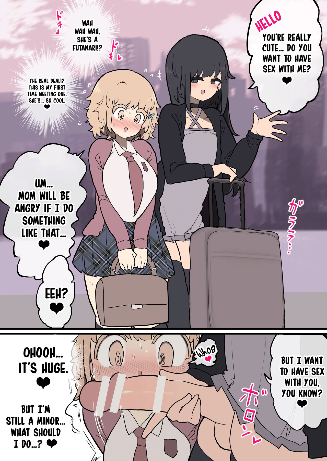 [Izumo Gasshuukoku (Momomo Gasshuukoku)] Futanari Ikemen Onnanoko Chinpo ni Meromero Soku Ochi Gaikokujin-chan / The Foreigner That Falls Head Over Heels For A Handsome Futanari Girl's Dick  [English] {Doujins.com} изображение № 3