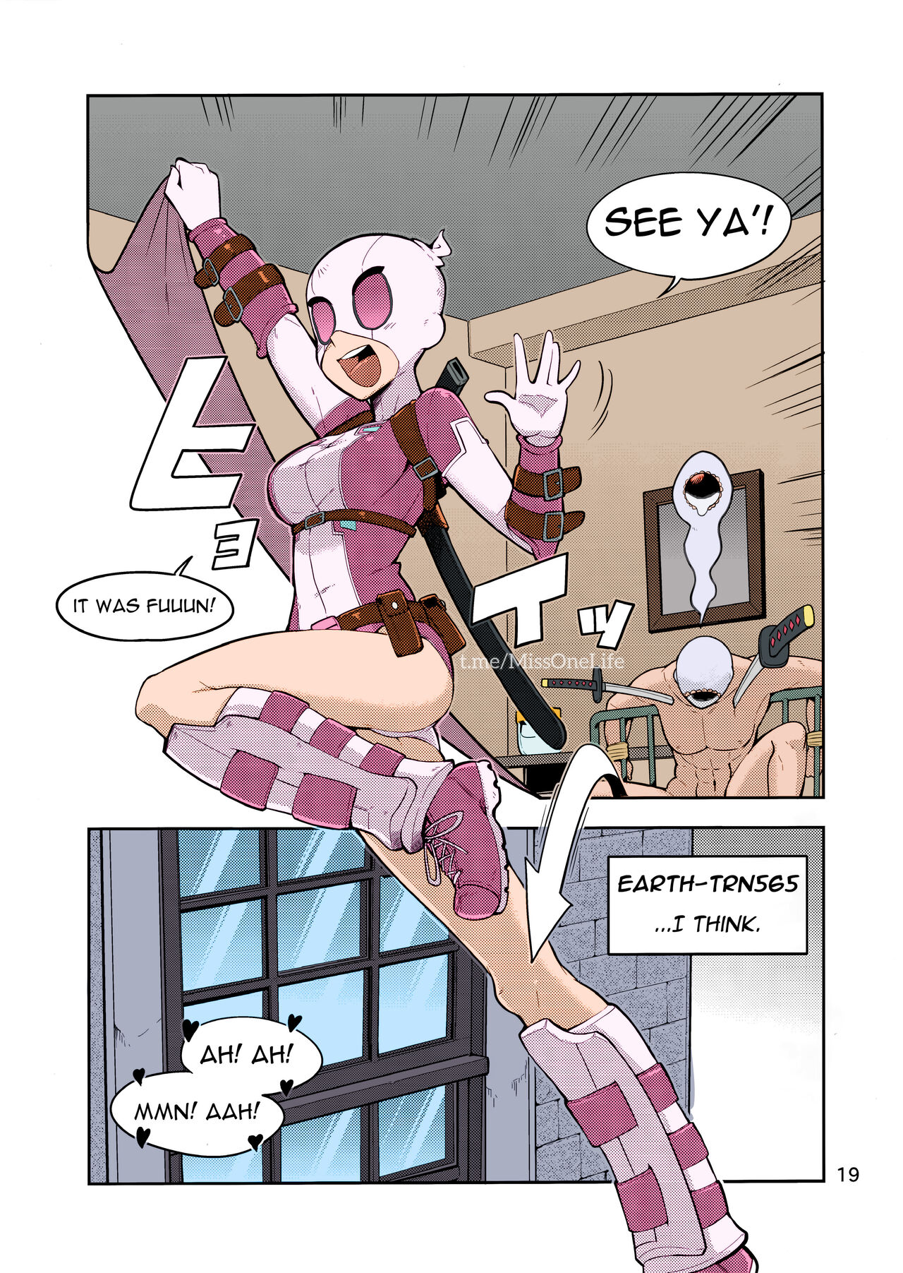 (C95) [Kotau (Bowieknife)] Gwenpool Ecchi na Sekai ni Ojama Shima~su | Gwenpool (Jumping Into an Indecent World) (Gwenpool) [English] [Colorized MissOneLife] 画像番号 19