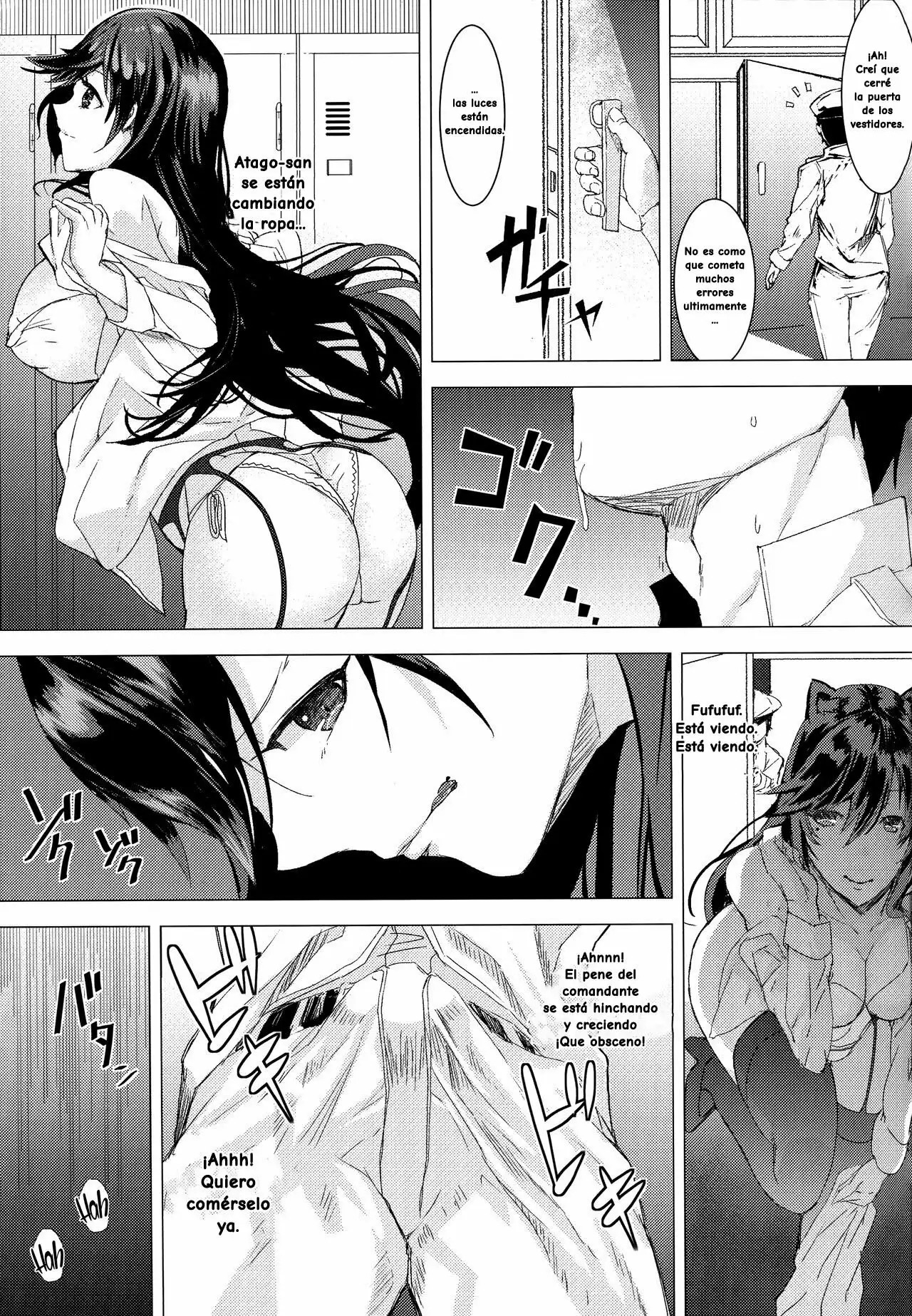 (COMIC1☆13) [sand (Yuu)] Azur Lane Atago no H na Hon (Azur Lane) [Spanish] [UNION ANIME + Neko Time] image number 10