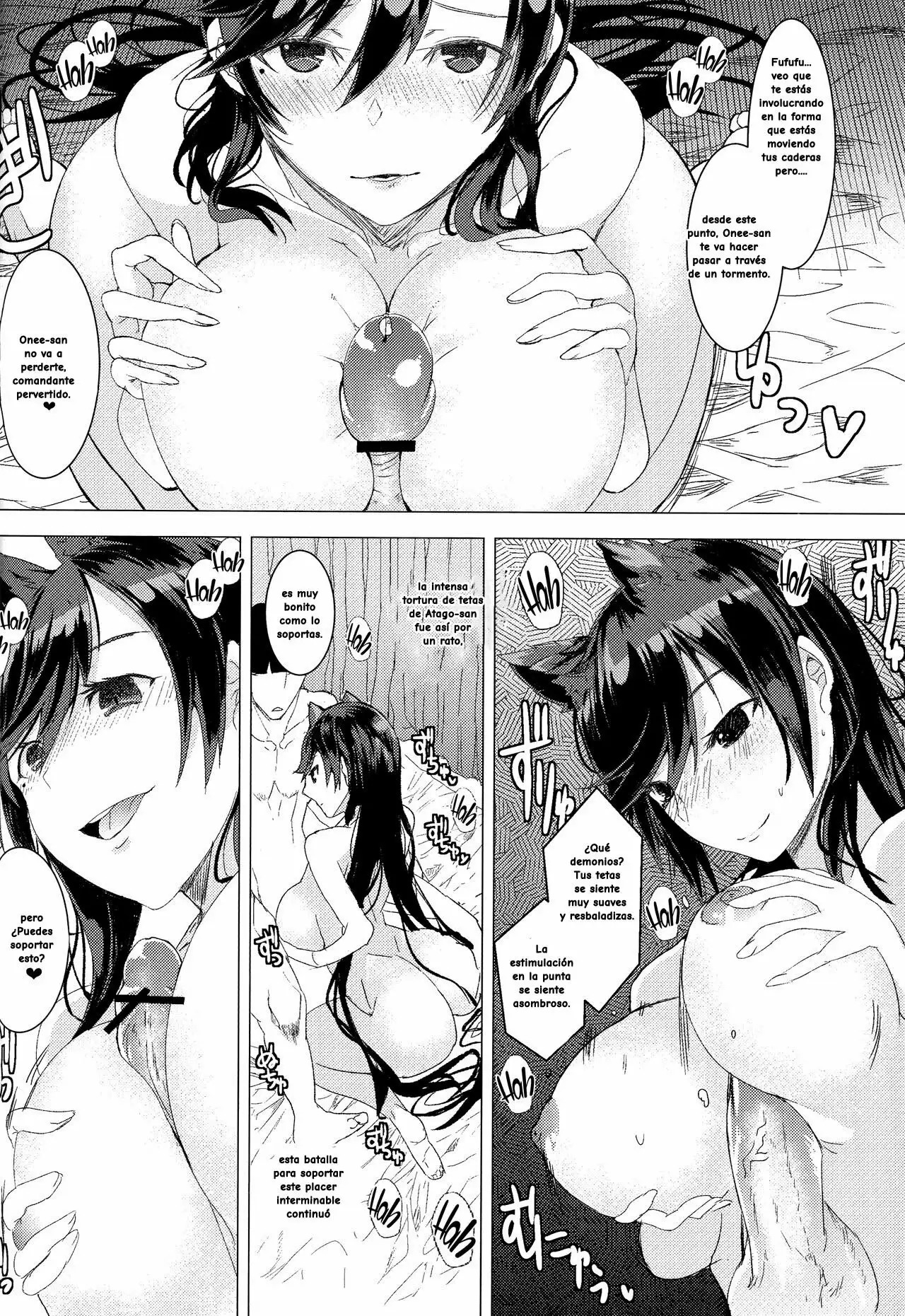 (COMIC1☆13) [sand (Yuu)] Azur Lane Atago no H na Hon (Azur Lane) [Spanish] [UNION ANIME + Neko Time] image number 15