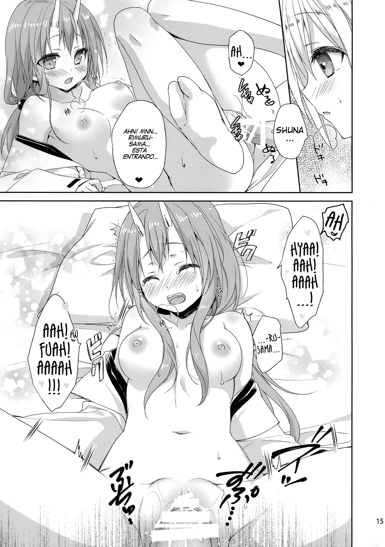 (C95) [KOKIKKO (Sesena Yau)] Shiyuna wa Rimuru-sama no Kodomo ga Hoshi no desu! (Tensei Shitara Slime datta Ken) [Spanish] [Black House] image number 13