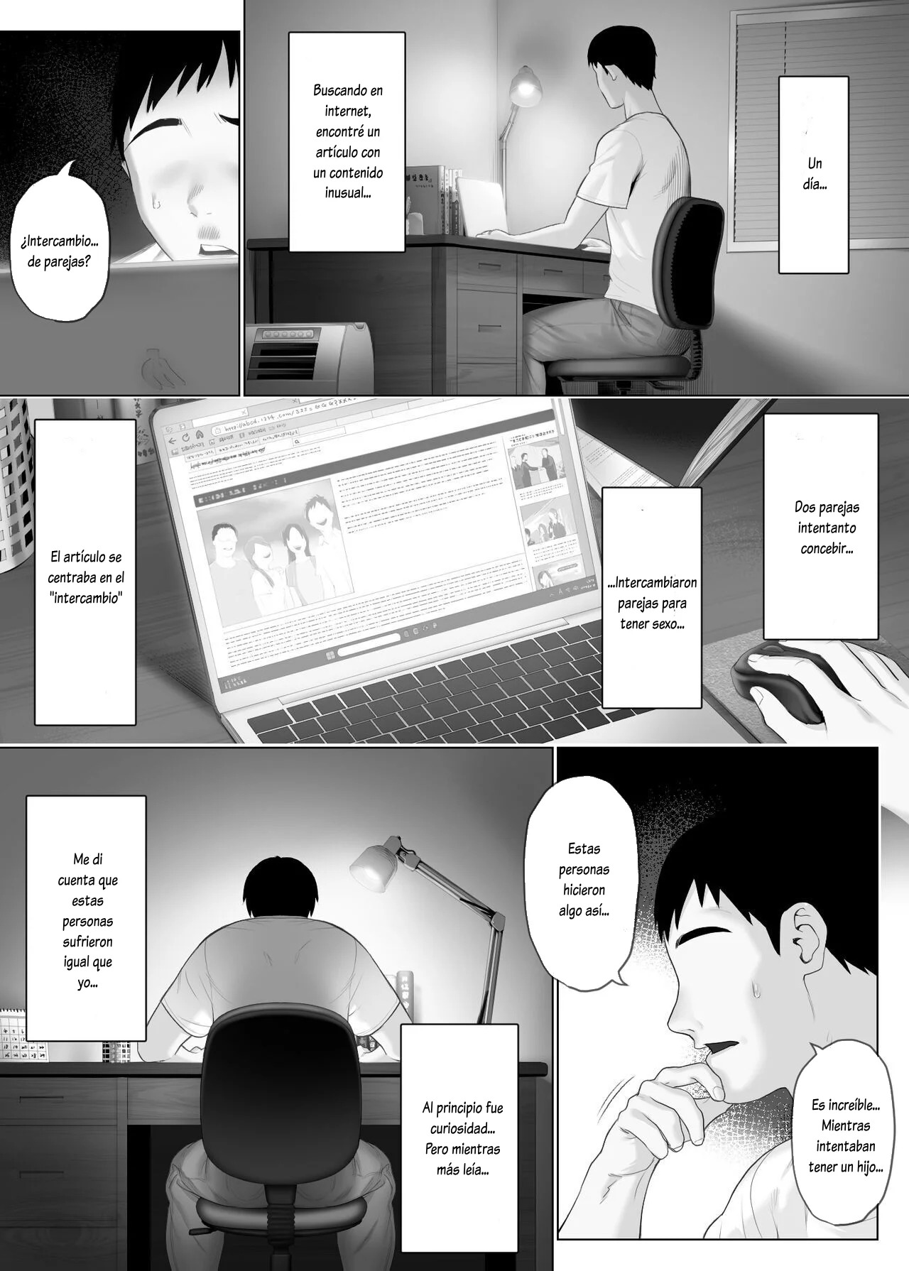 [Mitsumitsu Niku] LeveChi na Swapping 1 -Seiheki ni Mezameru Otto Hen- [Spanish] [Lovely Diablesse Scan] 图片编号 8