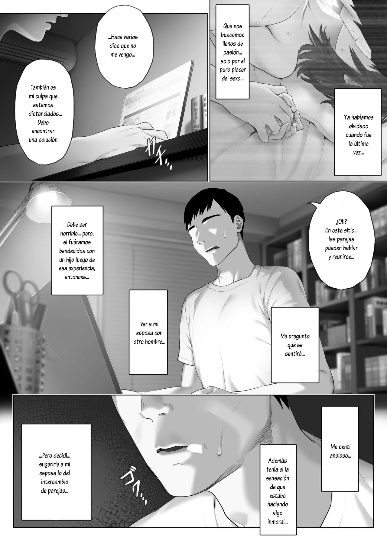 [Mitsumitsu Niku] LeveChi na Swapping 1 -Seiheki ni Mezameru Otto Hen- [Spanish] [Lovely Diablesse Scan] 图片编号 10