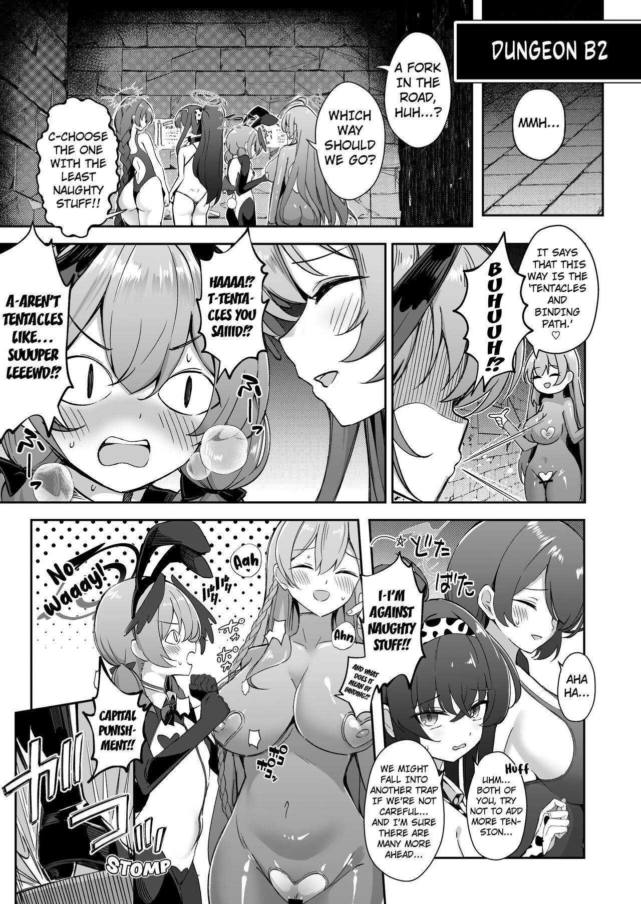 [Pantie Party Project (nanasumi)] Kakusareshi Archive o Motomete ~Trinity no Ero Trap Dungeon~ (Blue Archive) [English] [Kuraudo] [Digital] image number 4