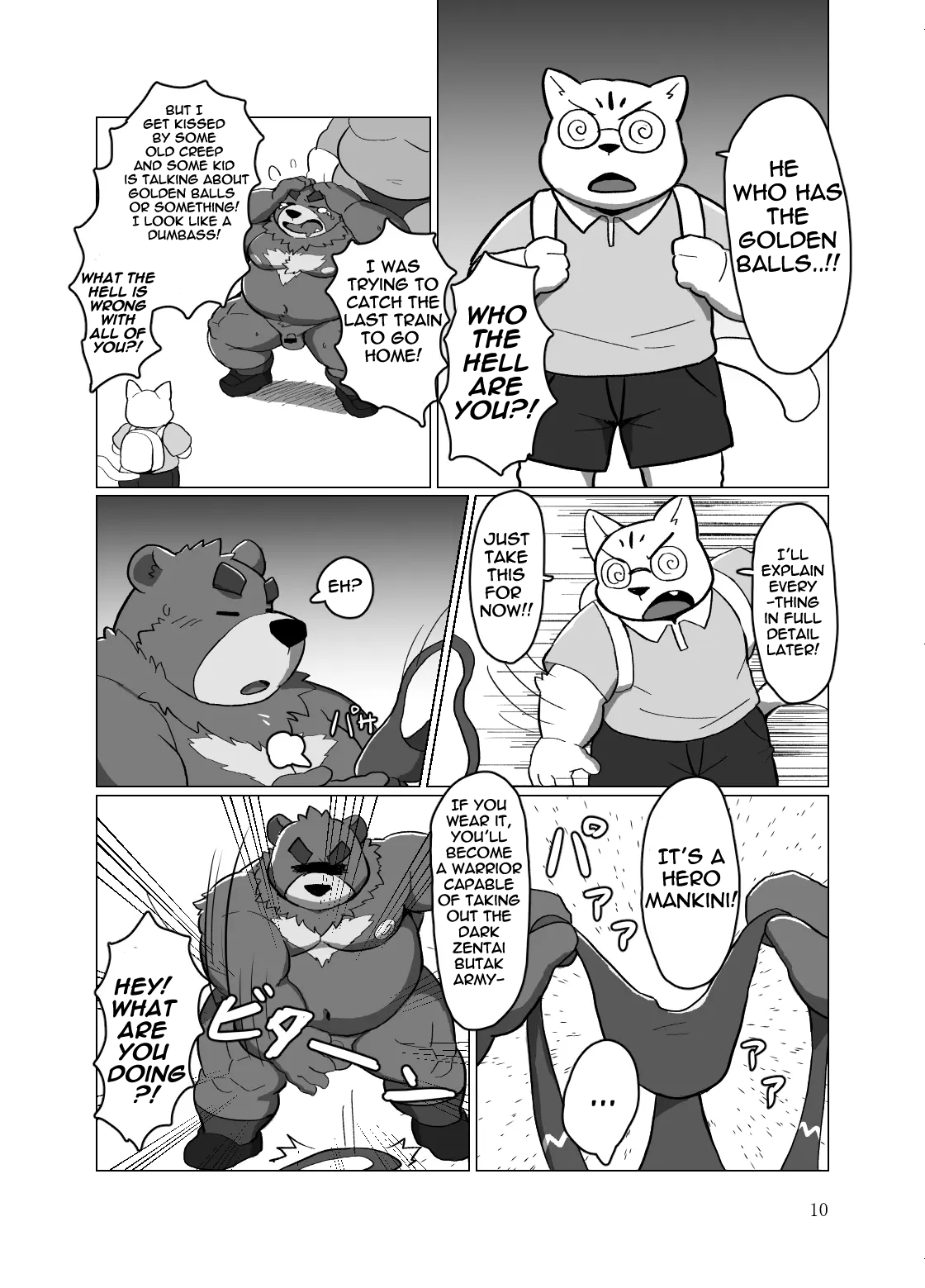 [Kyouretsu Hiyougeka (Beat-kun)] Roshutsu Hentai Dosukebear| Exhibitionist Pervert Dosukebear [English][The_Masked_Kemoner] [Digital] изображение № 9