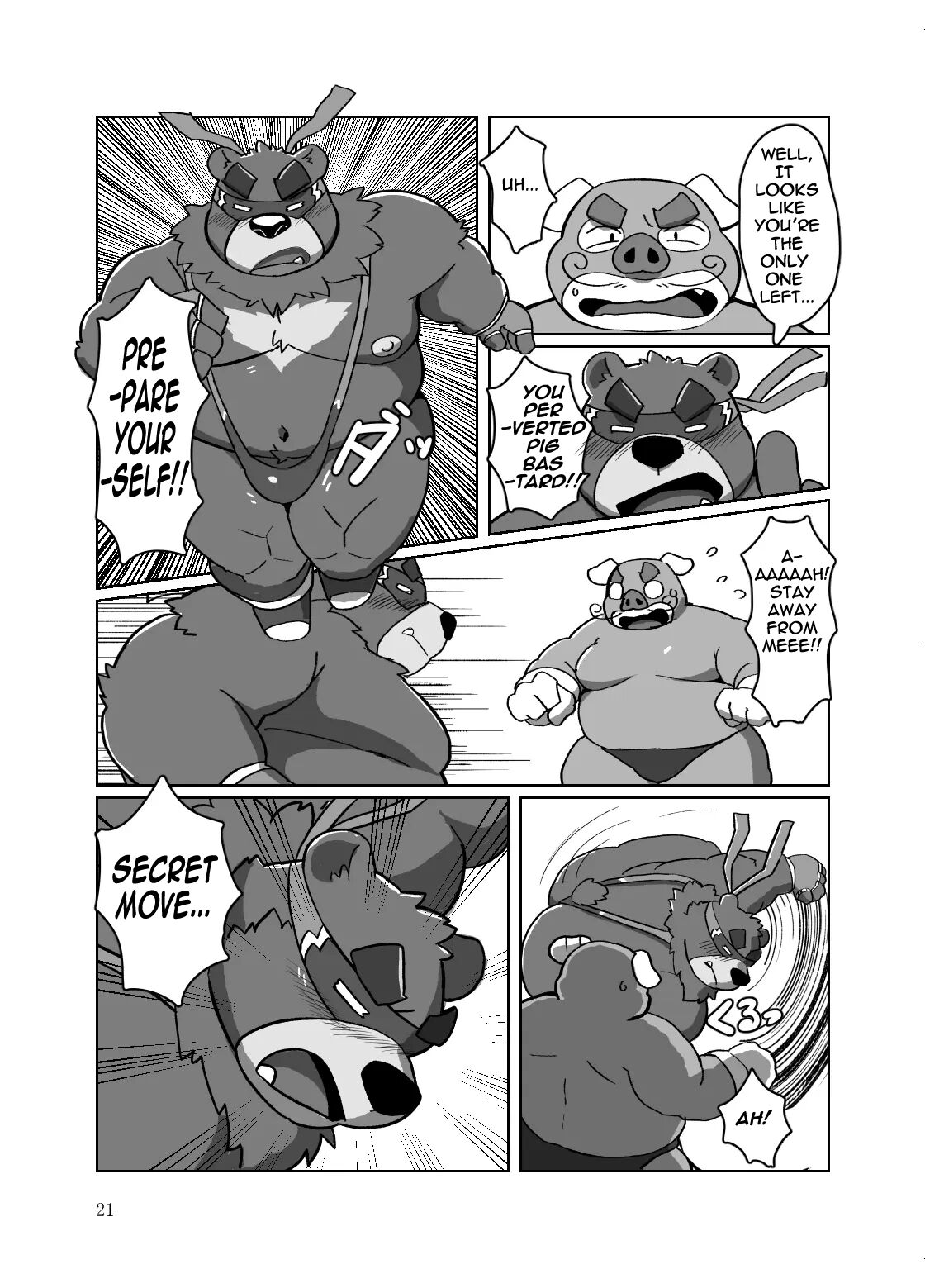 [Kyouretsu Hiyougeka (Beat-kun)] Roshutsu Hentai Dosukebear| Exhibitionist Pervert Dosukebear [English][The_Masked_Kemoner] [Digital] изображение № 20