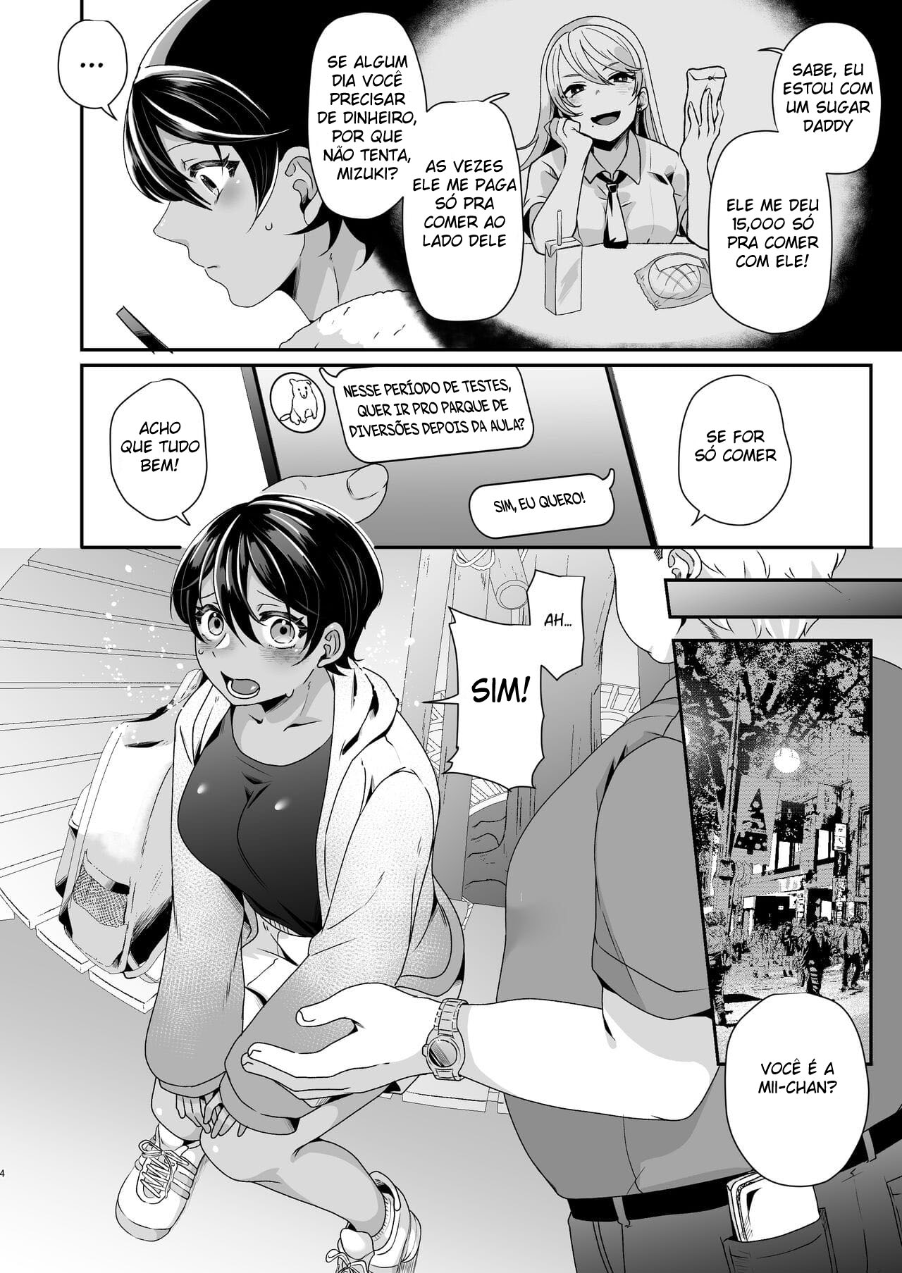 [Saketoba! (Sake-chan)] Boyish JK Papakatsu ni Ochiru | Boyish JK Corrupted By A Sugar Daddy [Portuguese-BR] 画像番号 3