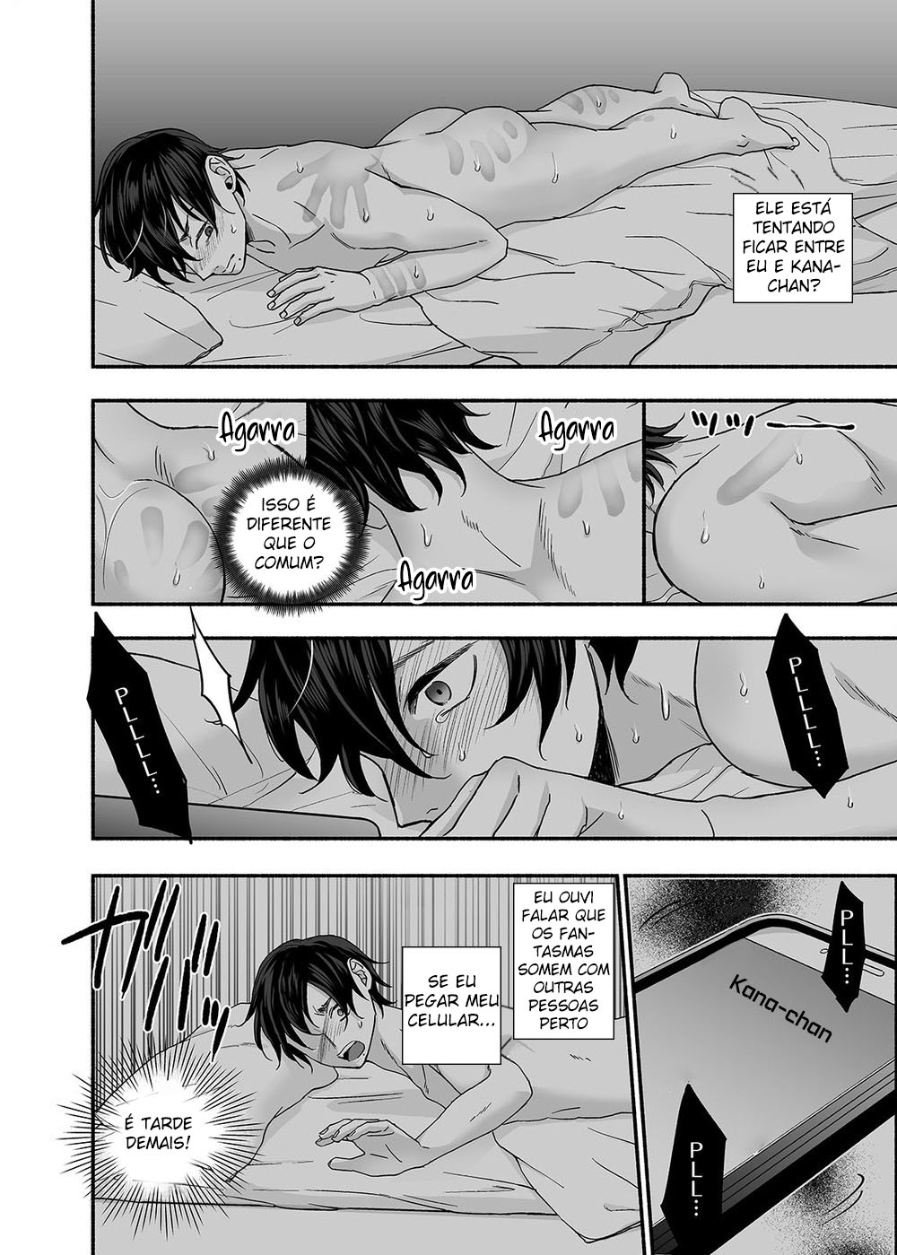 [Mugitoro Karma (Chimple Hotter)] Danshoku Rei no Sumu Apart ~Nonke no Ore ga Mienai Nanika o Hamerarete Mesuiki nanka Suru Wakenai~ | The Apartment in which the Ghost of Sodomy Lives [Portuguese-BR] numero di immagine  31