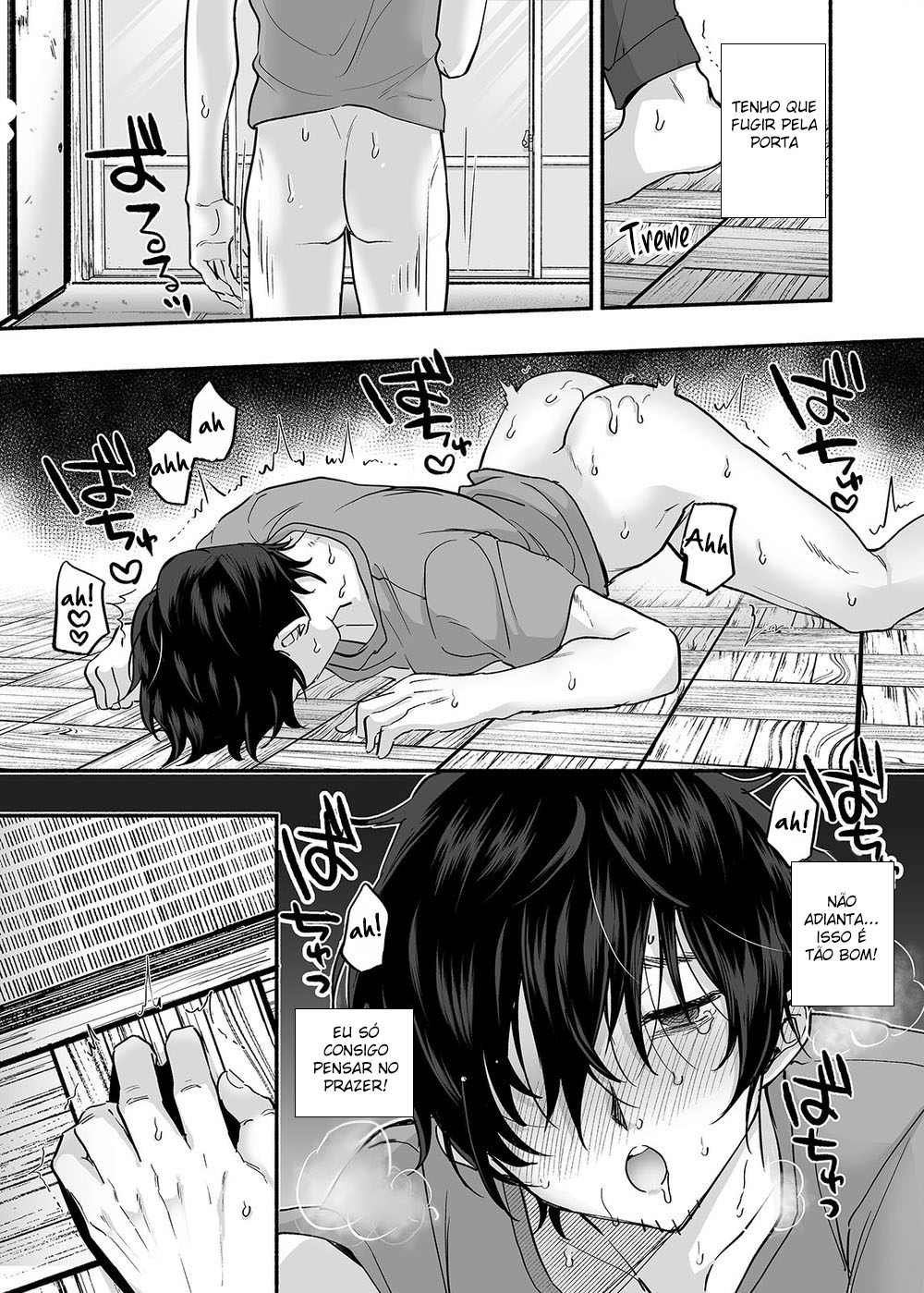 [Mugitoro Karma (Chimple Hotter)] Danshoku Rei no Sumu Apart ~Nonke no Ore ga Mienai Nanika o Hamerarete Mesuiki nanka Suru Wakenai~ | The Apartment in which the Ghost of Sodomy Lives [Portuguese-BR] numero di immagine  42