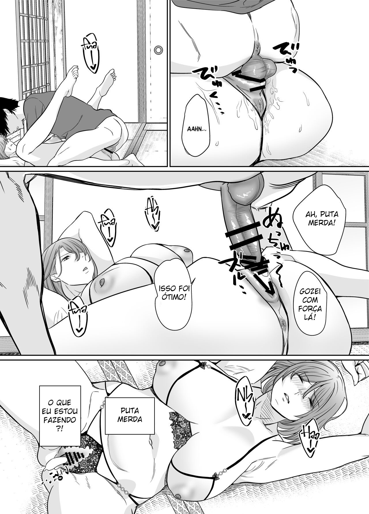 [Nana no moe] Natsu, Inaka. Tomodachi no Hahaoya to Amaku Tokeyuku Atsui Sex | Rural, Summer. Hot Sweet Sex with My Friend's Mom [Portuguese-BR] 图片编号 17