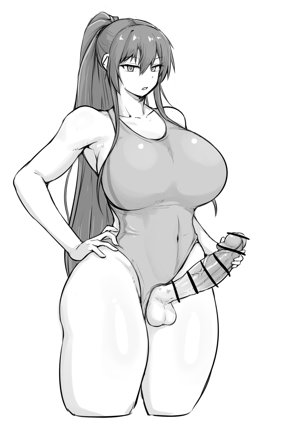 [Nia] Cool Futanari Senpai and Dick Comparison 4 numero di immagine  5