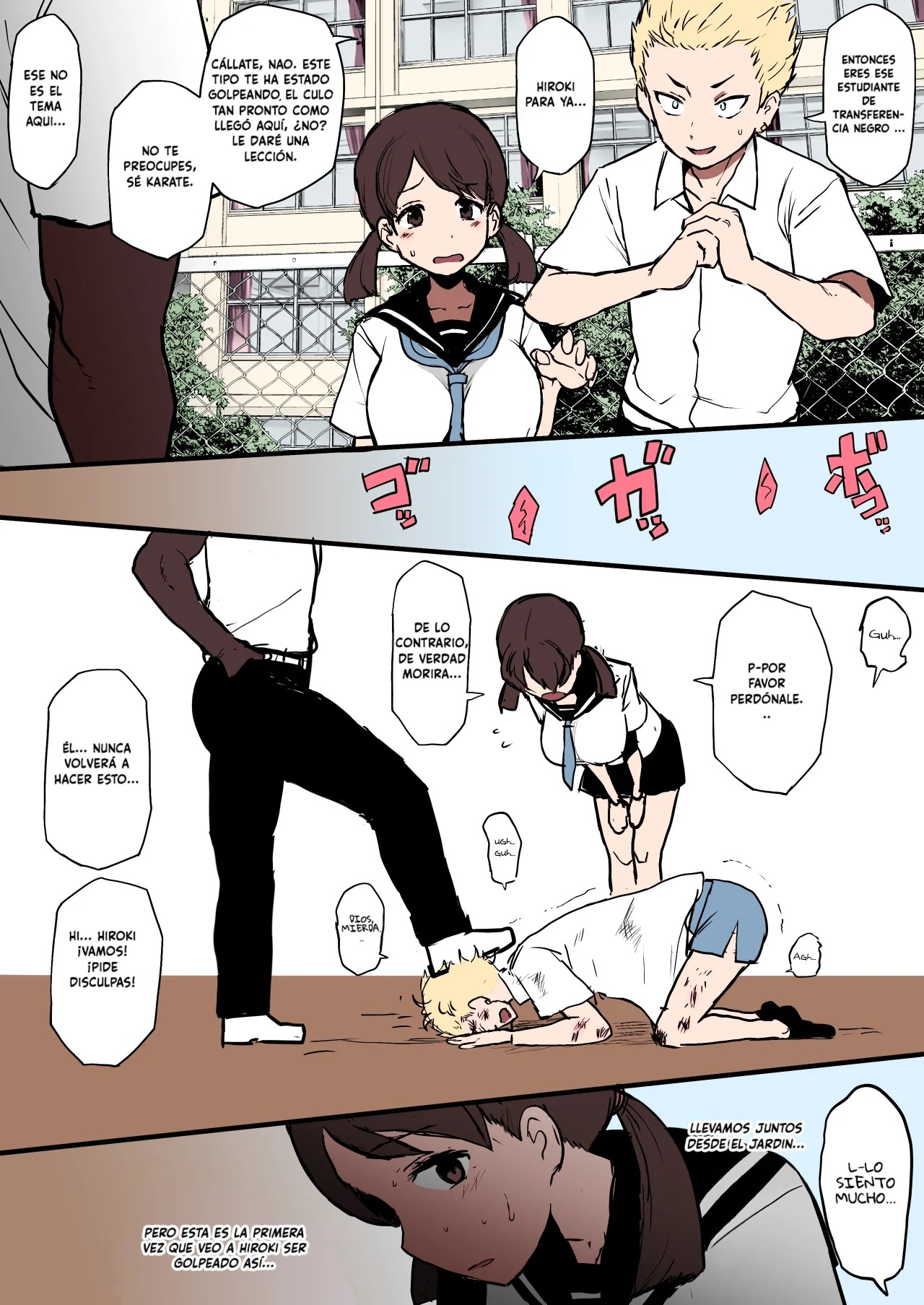 [Terasu MC] Kokujin no Tenkousei NTR ru | NTR de estudiante negro transferido [Spanish] [ARCANGELXL SCAN] [Colorized] [Decensored] numero di immagine  2