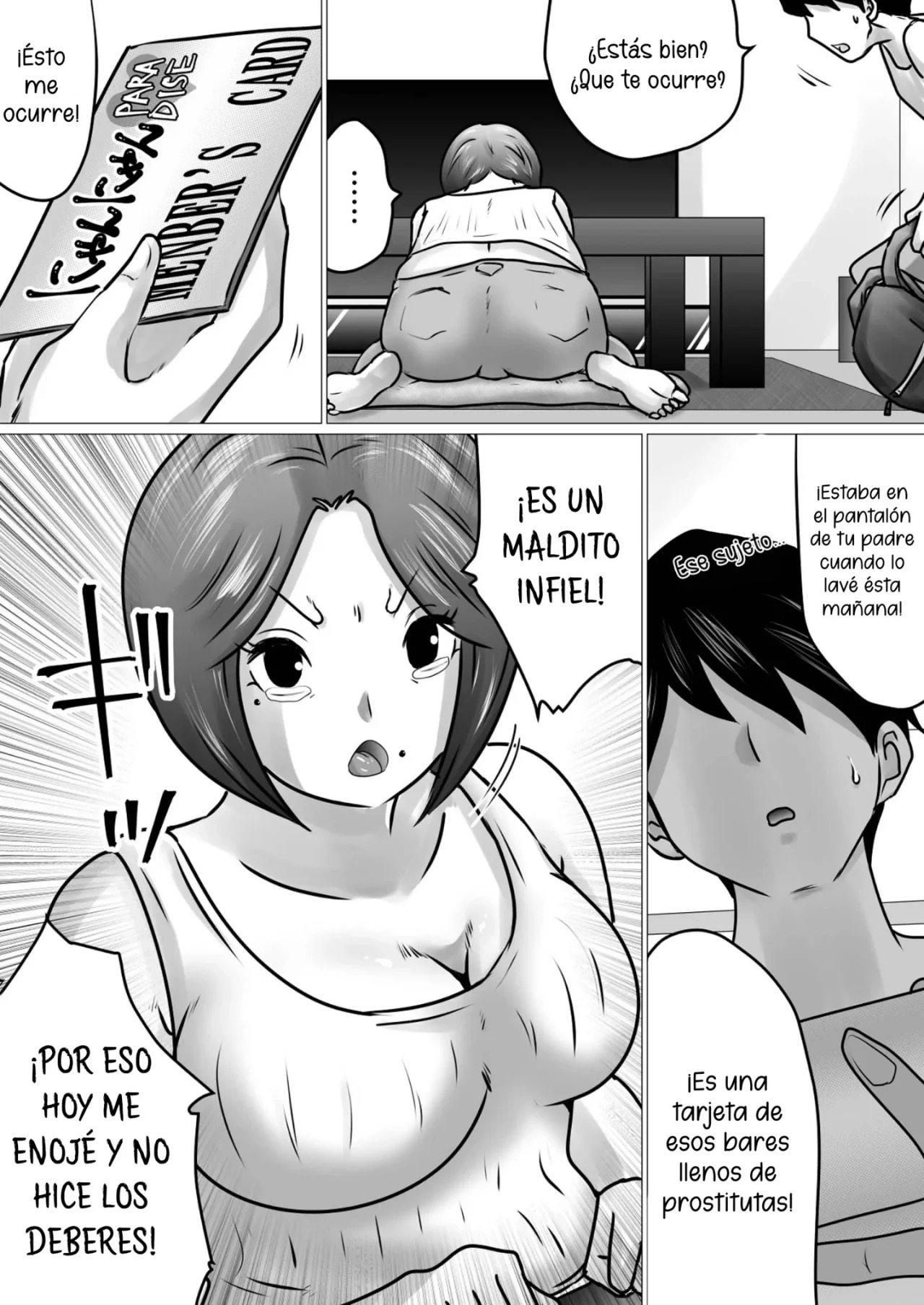 [Makoto Shiyaka] Jukubo to Futari de, Love Hotel . ~ Haha to Musuko… Misshitsu de Sugosu Kindan no Ichiya ~ | Pase la noche con mama en un love hotel [Spanish] [McLovin] image number 3