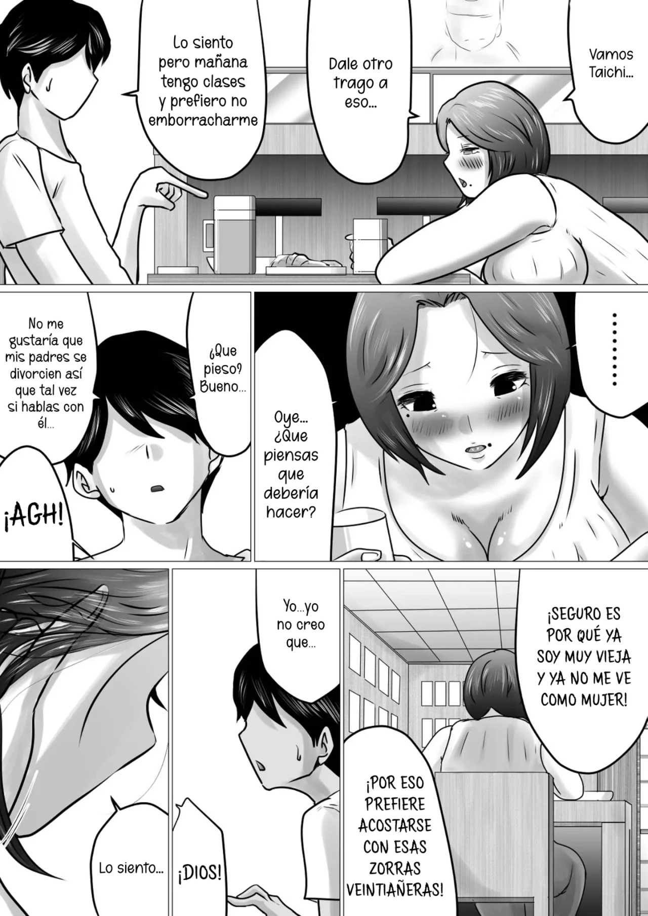[Makoto Shiyaka] Jukubo to Futari de, Love Hotel . ~ Haha to Musuko… Misshitsu de Sugosu Kindan no Ichiya ~ | Pase la noche con mama en un love hotel [Spanish] [McLovin] image number 5
