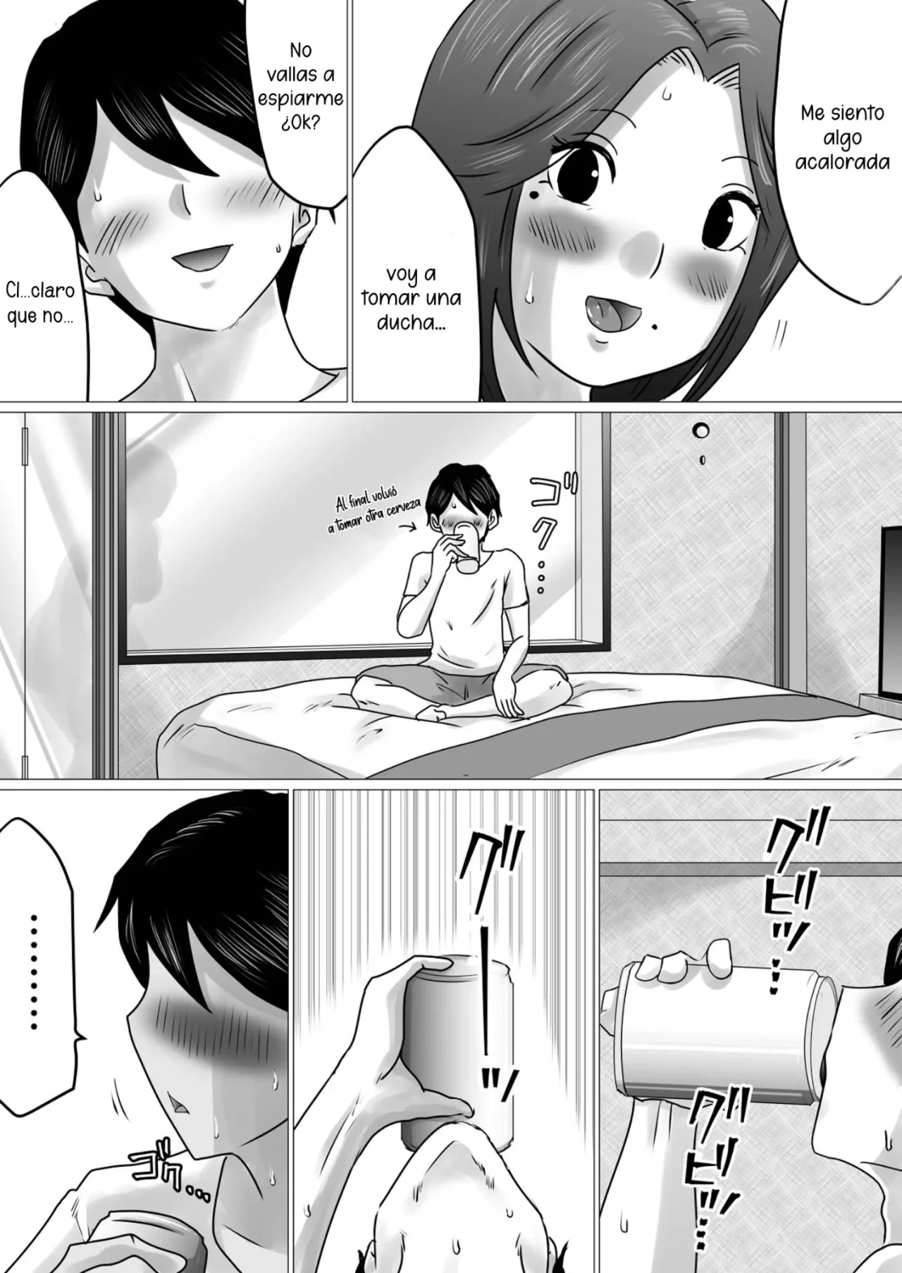 [Makoto Shiyaka] Jukubo to Futari de, Love Hotel . ~ Haha to Musuko… Misshitsu de Sugosu Kindan no Ichiya ~ | Pase la noche con mama en un love hotel [Spanish] [McLovin] image number 15