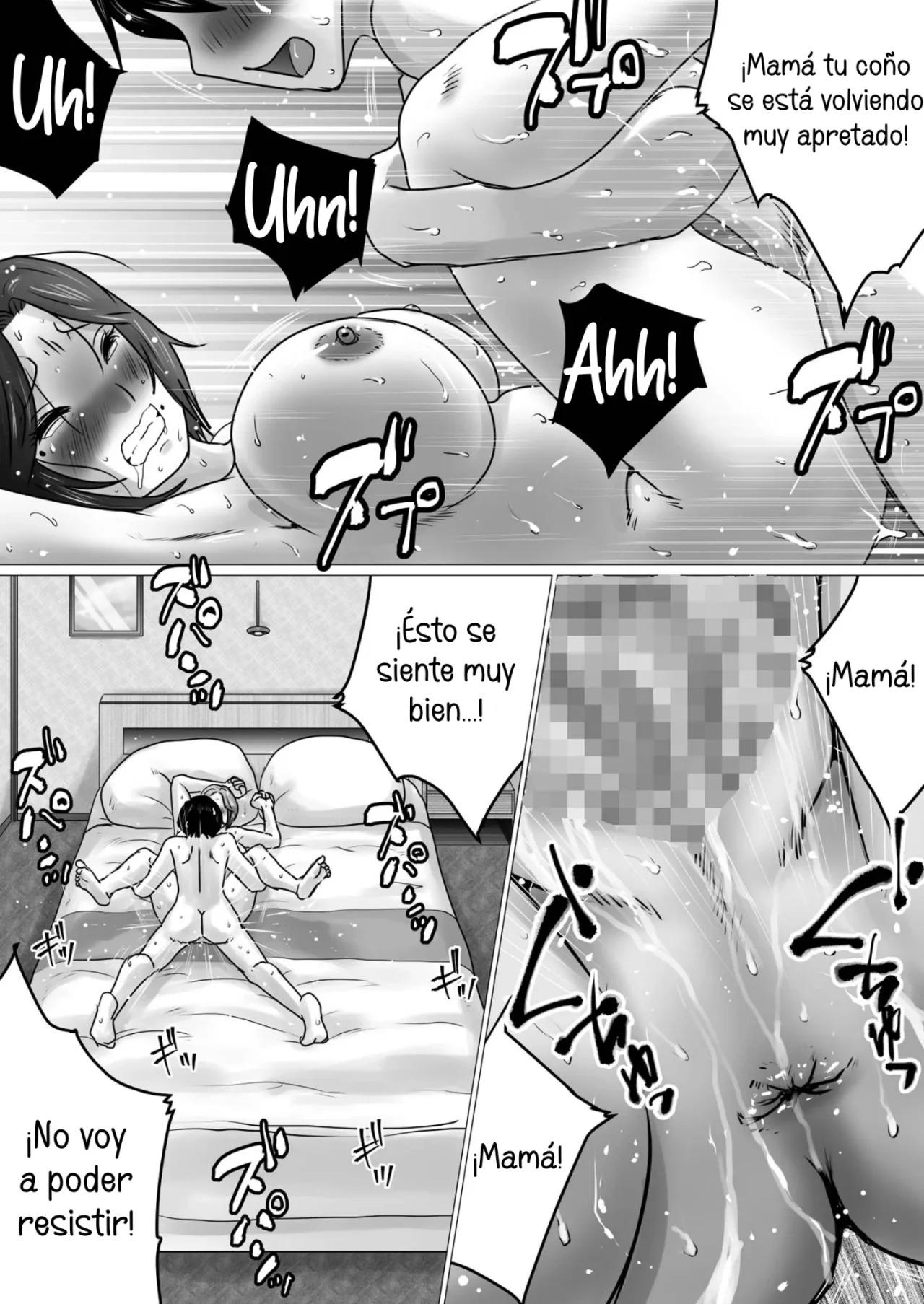 [Makoto Shiyaka] Jukubo to Futari de, Love Hotel . ~ Haha to Musuko… Misshitsu de Sugosu Kindan no Ichiya ~ | Pase la noche con mama en un love hotel [Spanish] [McLovin] image number 38