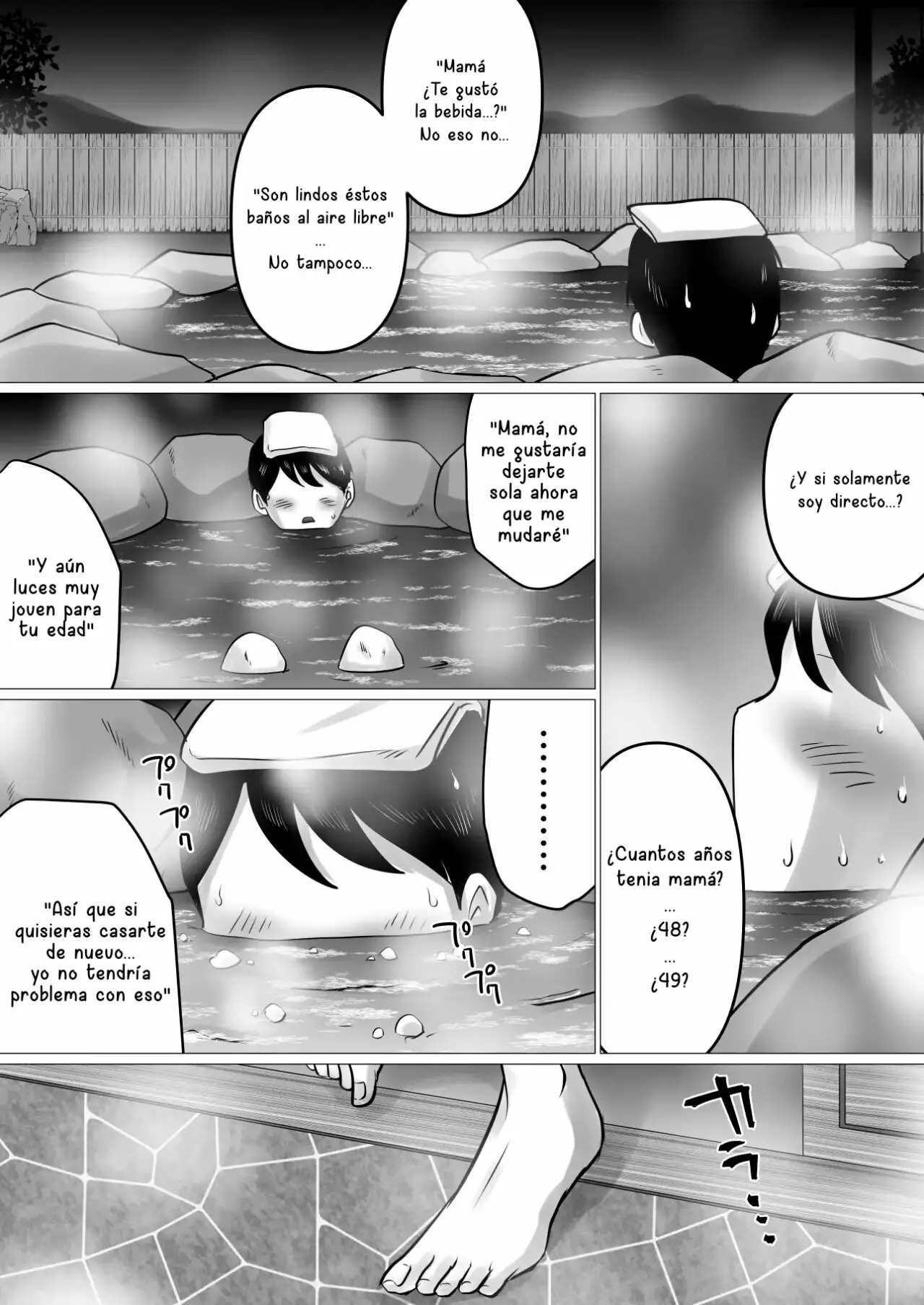 [Makoto Shiyaka] Jukubo to Futari de, Onsen Ryokou. ~Oyakoukou Suru Tsumori ga, Kaa-san no Karada ga Ero Sugita node...~ | Un Viaje A Las Aguas Termales Con Mi Madre... [Spanish] [McLovin] numero di immagine  4